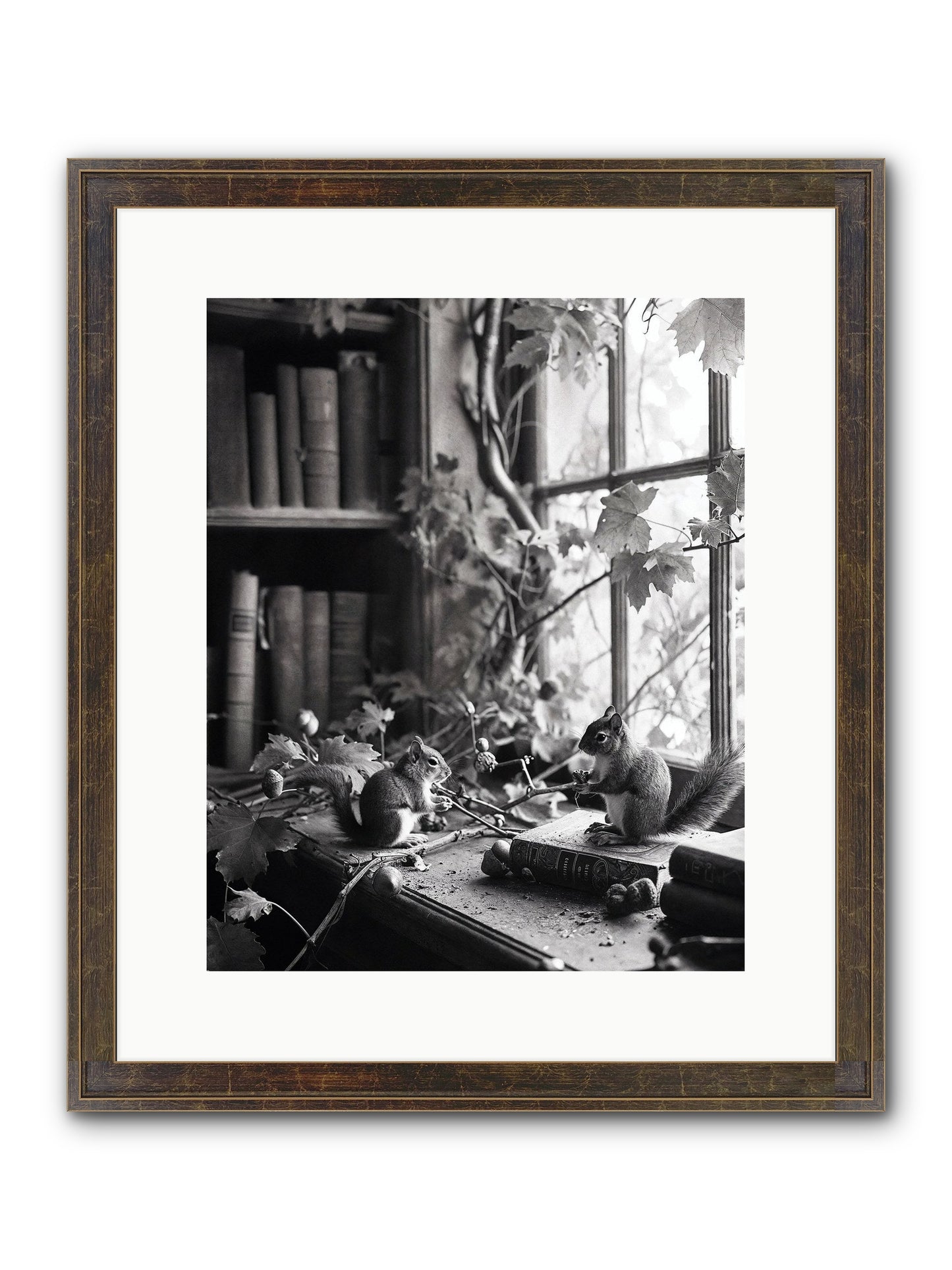 Conversation Framed Print - Slimwoods Black/Gold 12x15