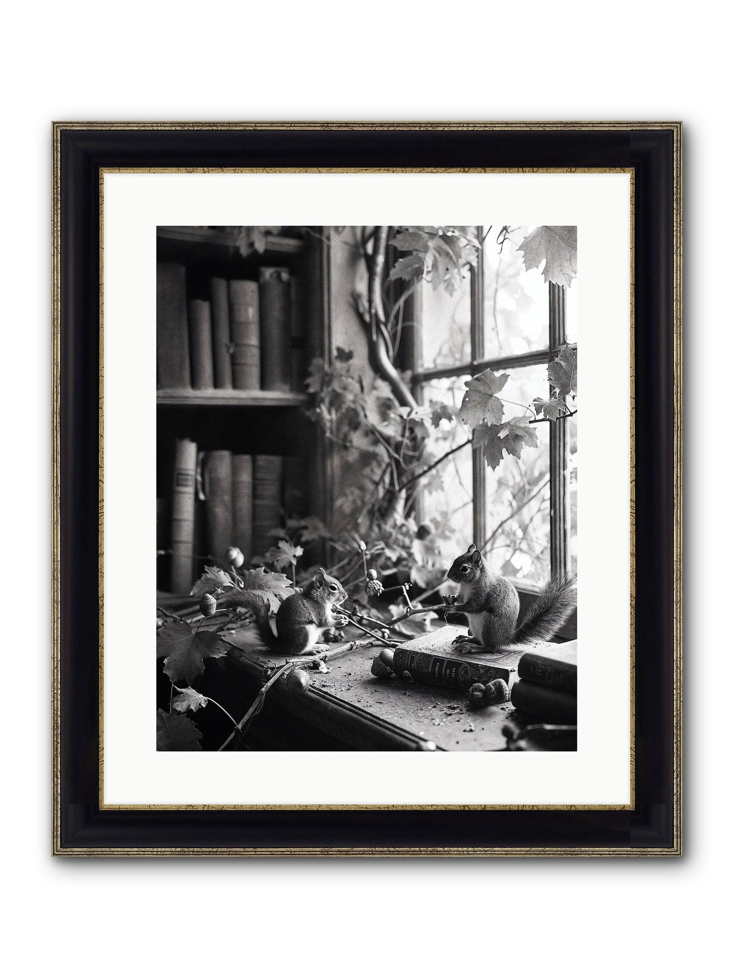 Conversation Framed Print - Black & Gold 16x20