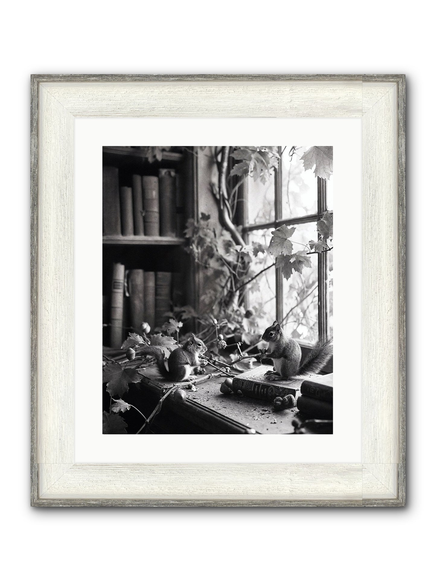 Conversation Framed Print - Driftwood White 16x20