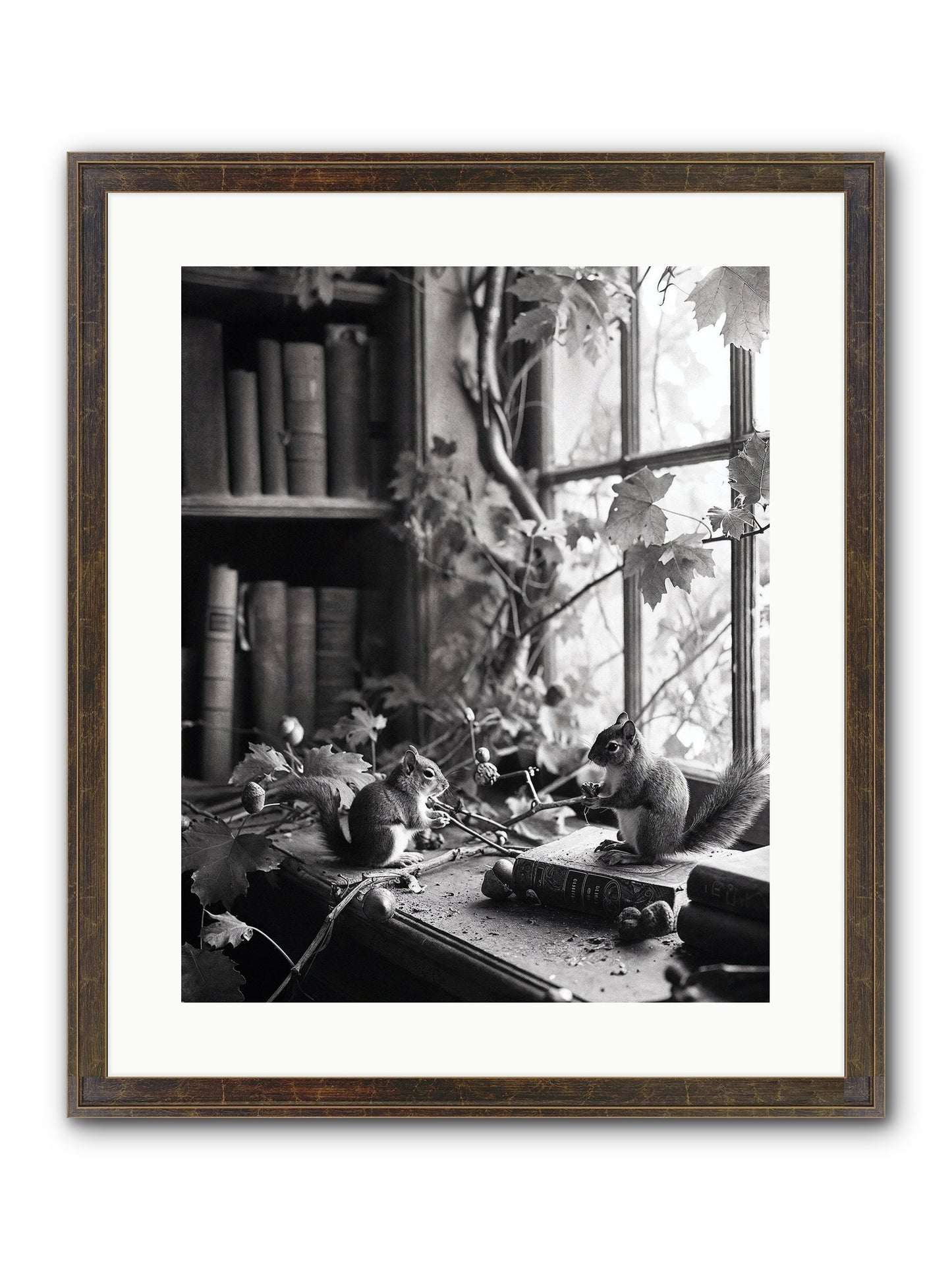 Conversation Framed Print - Slimwoods Black/Gold 16x20
