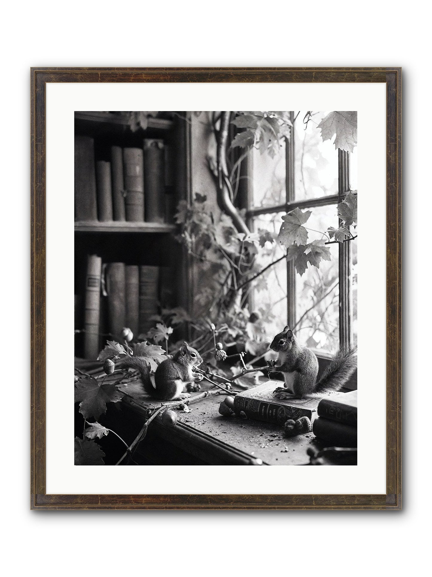 Conversation Framed Print - Slimwoods Black/Gold 20x25