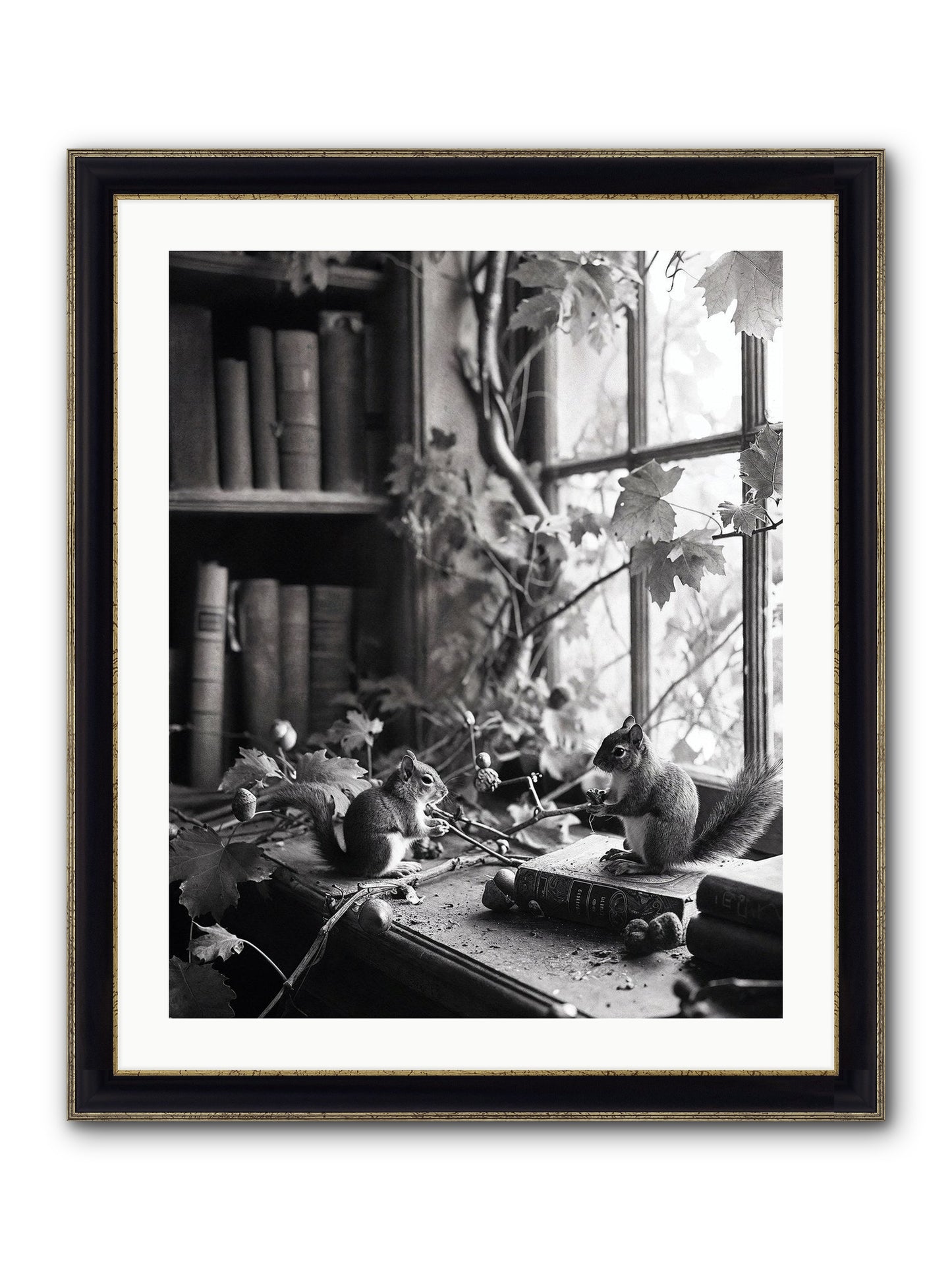 Conversation Framed Print - Black & Gold 24x30