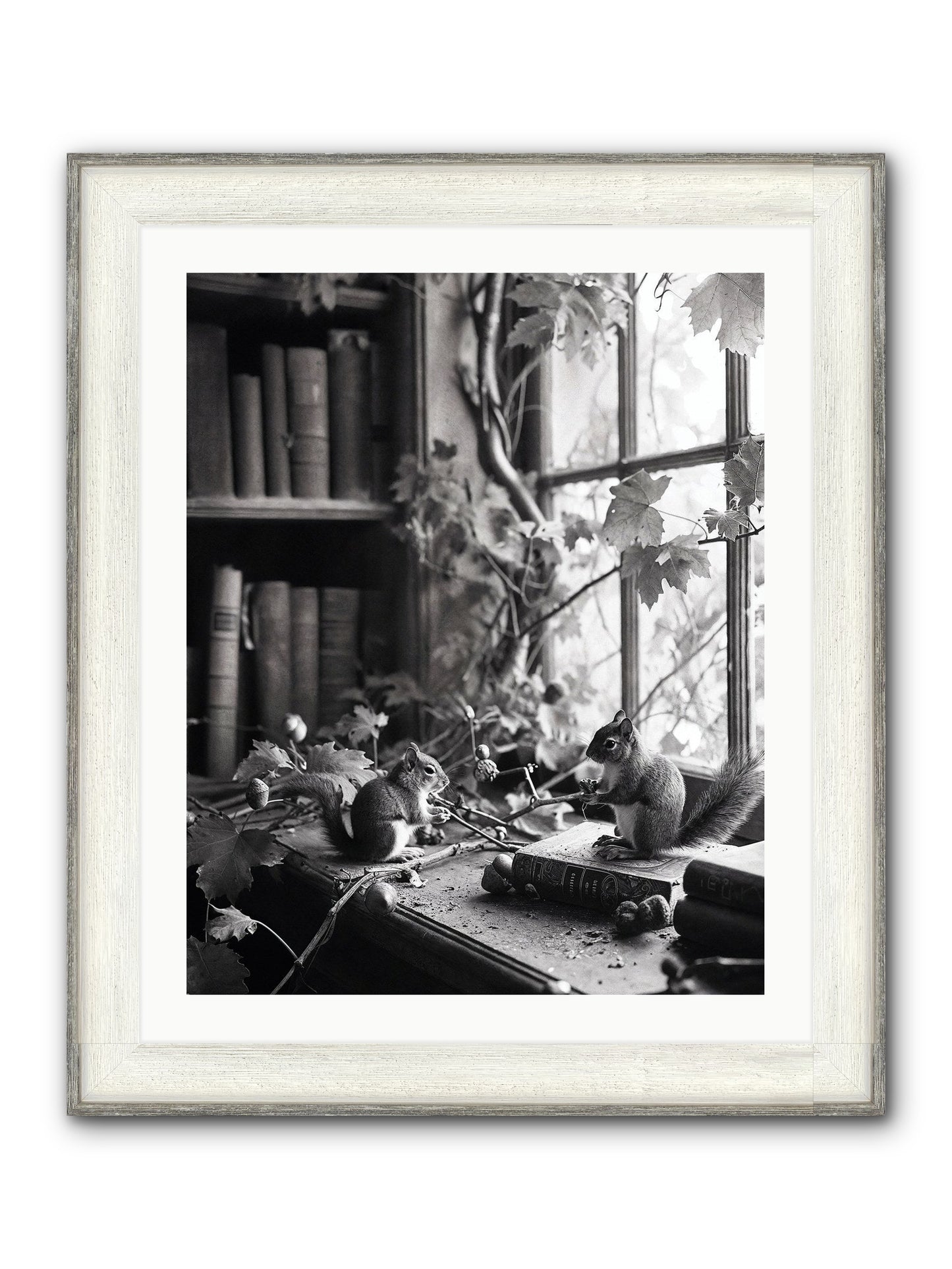 Conversation Framed Print - Driftwood White 24x30