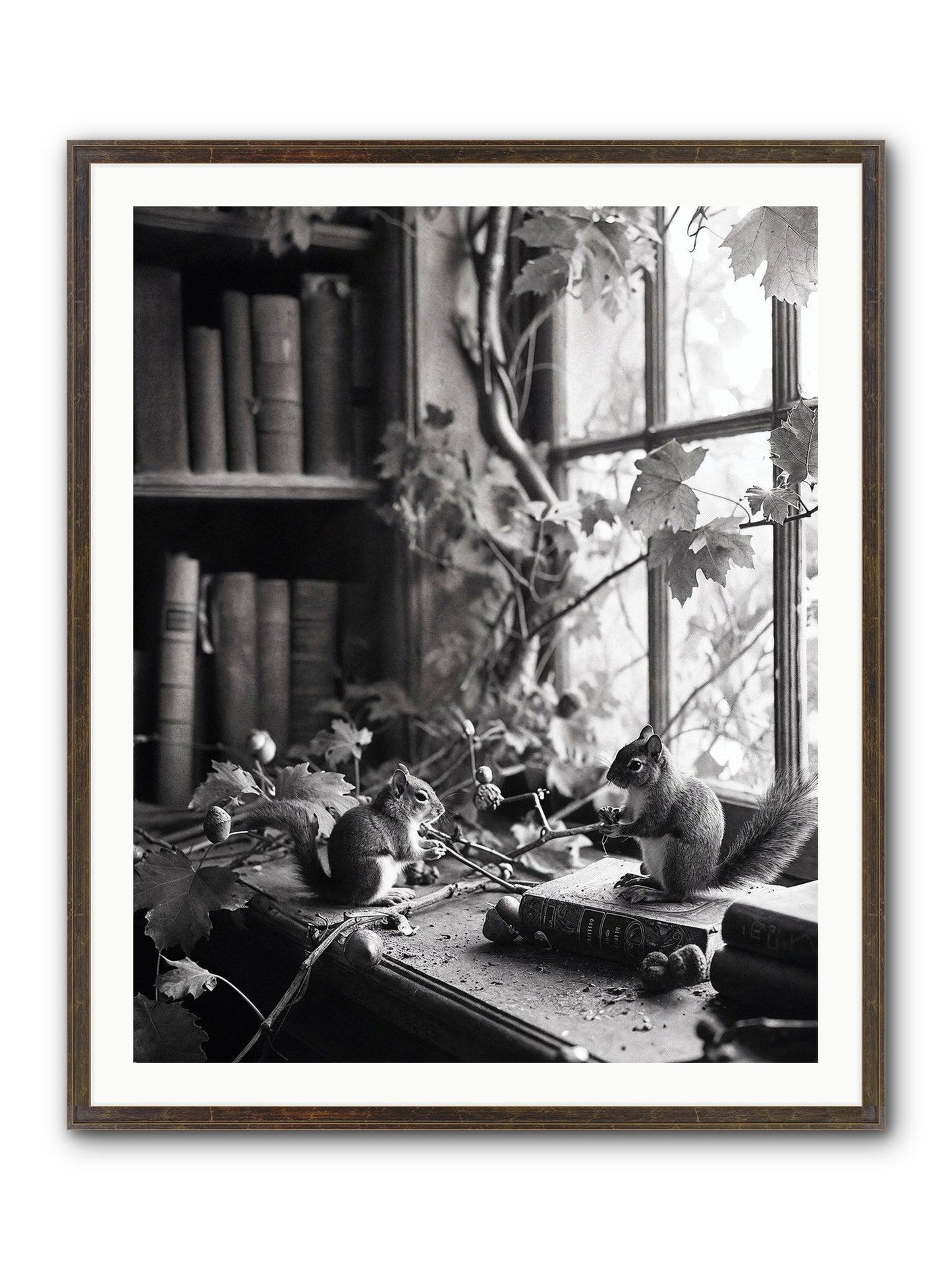 Conversation Framed Print - Slimwoods Black/Gold 32x40