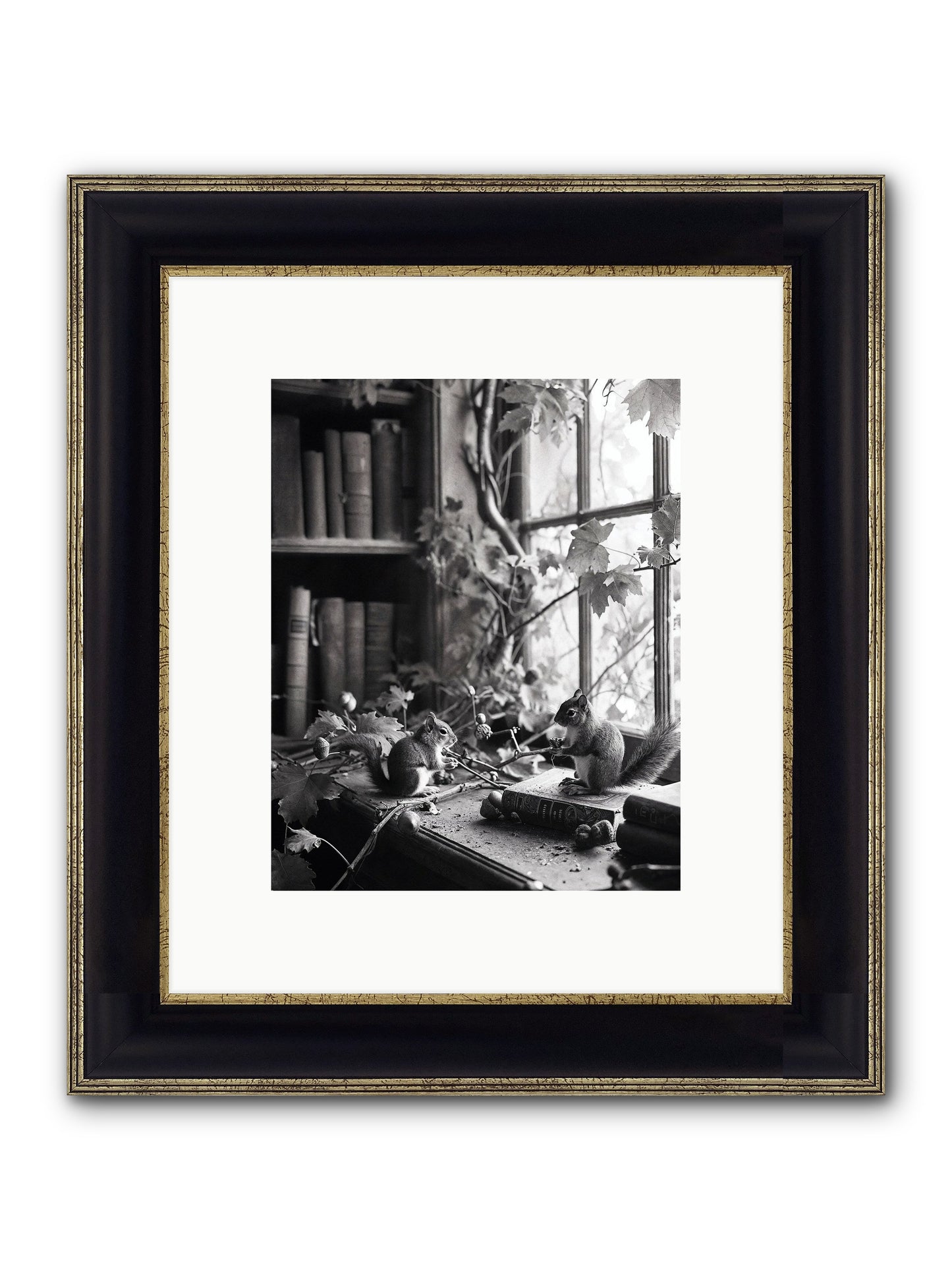 Conversation Framed Print - Black & Gold 8x10