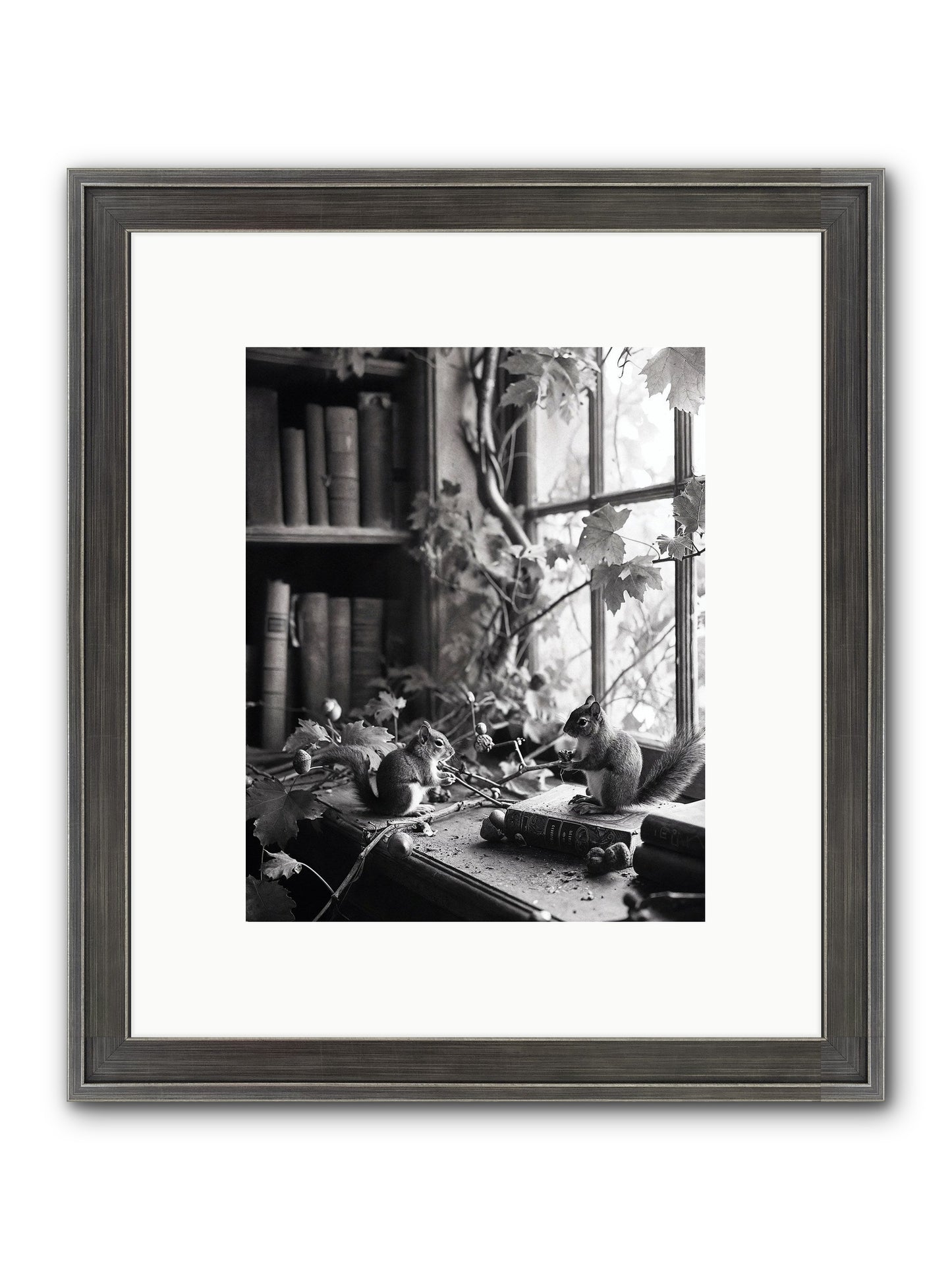 Conversation Framed Print - Slimwoods Black/Silver 8x10