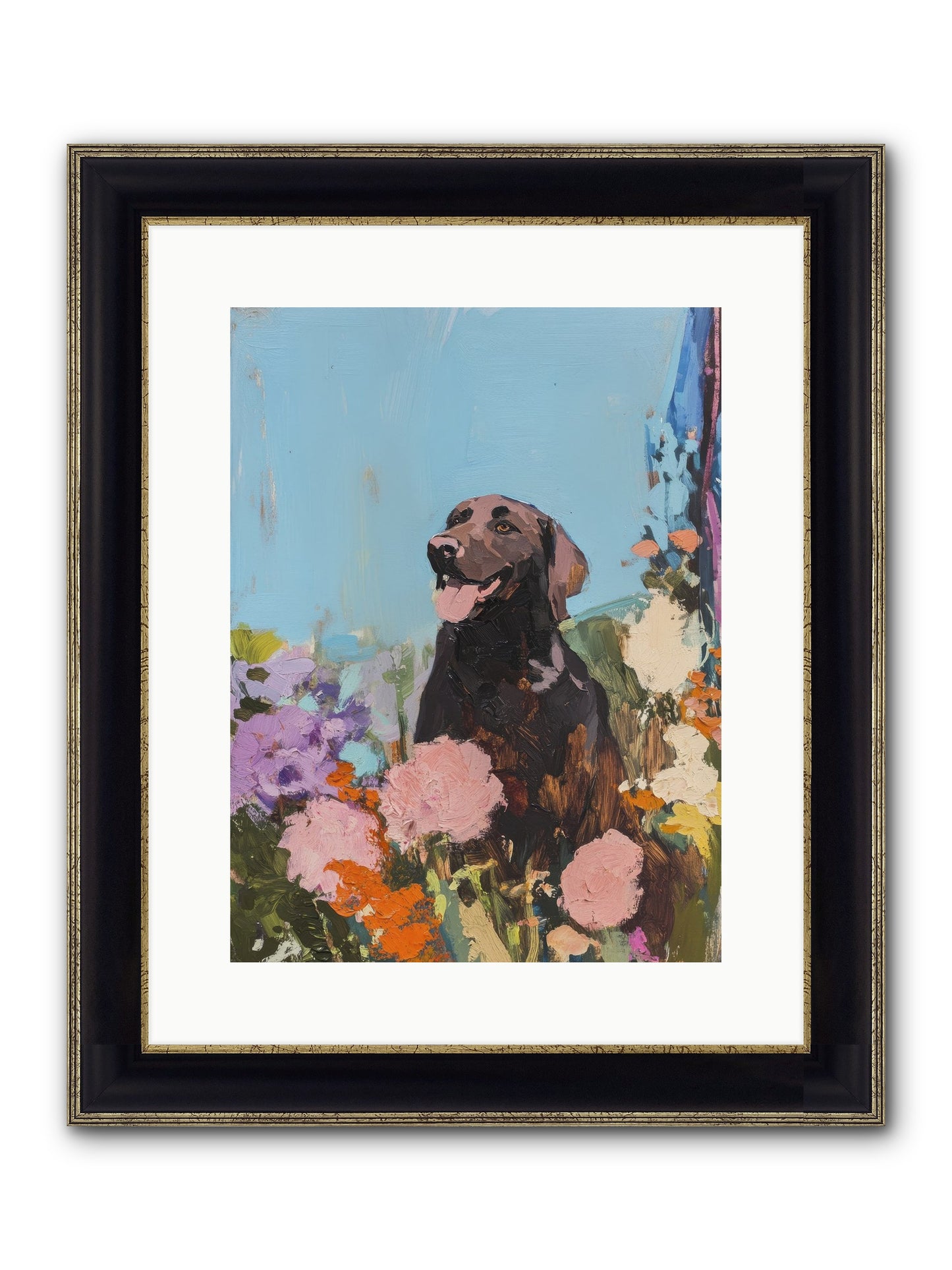 Corduroy Framed Print - Black & Gold 12x16