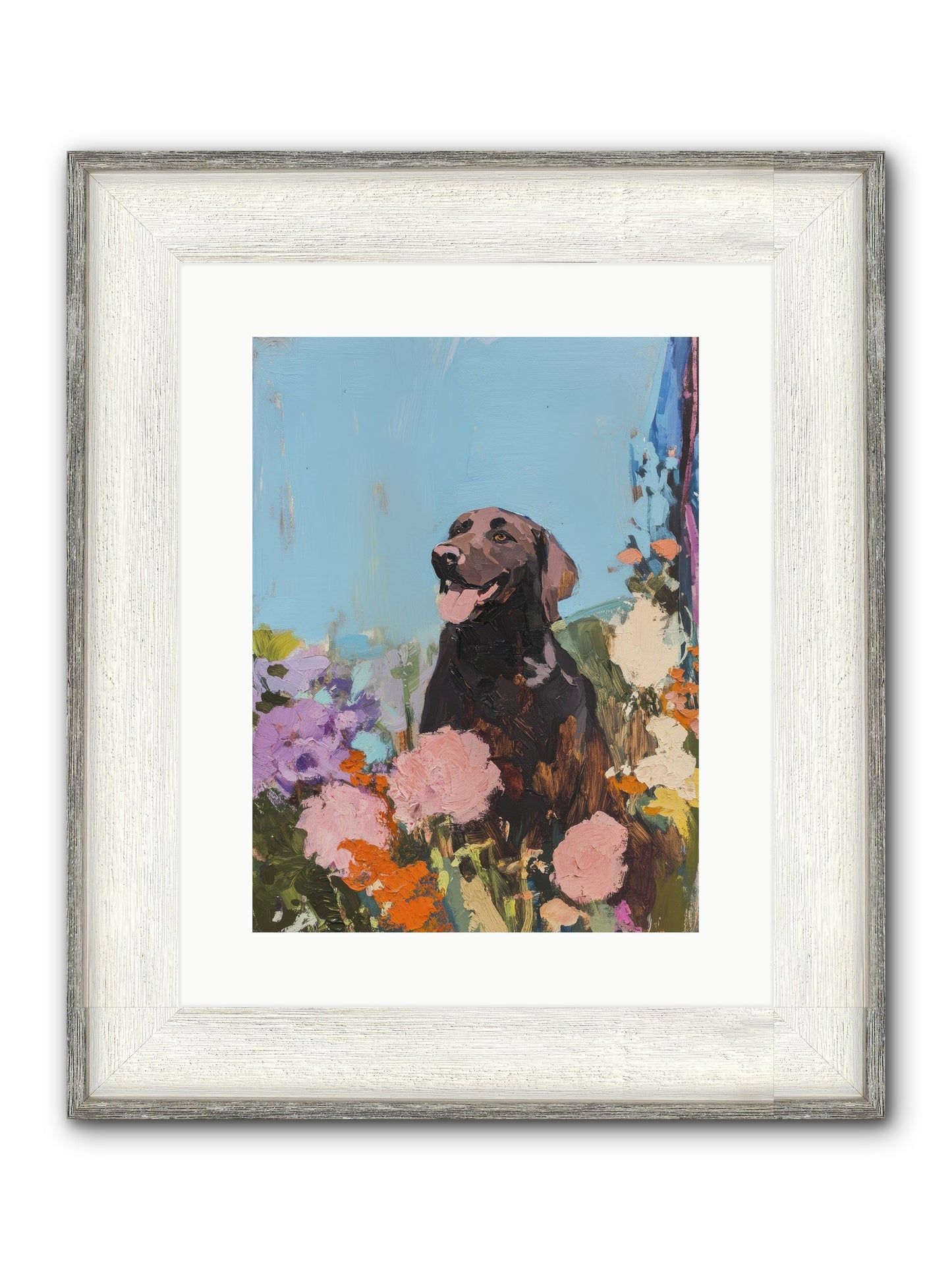 Corduroy Framed Print - Driftwood White 12x16