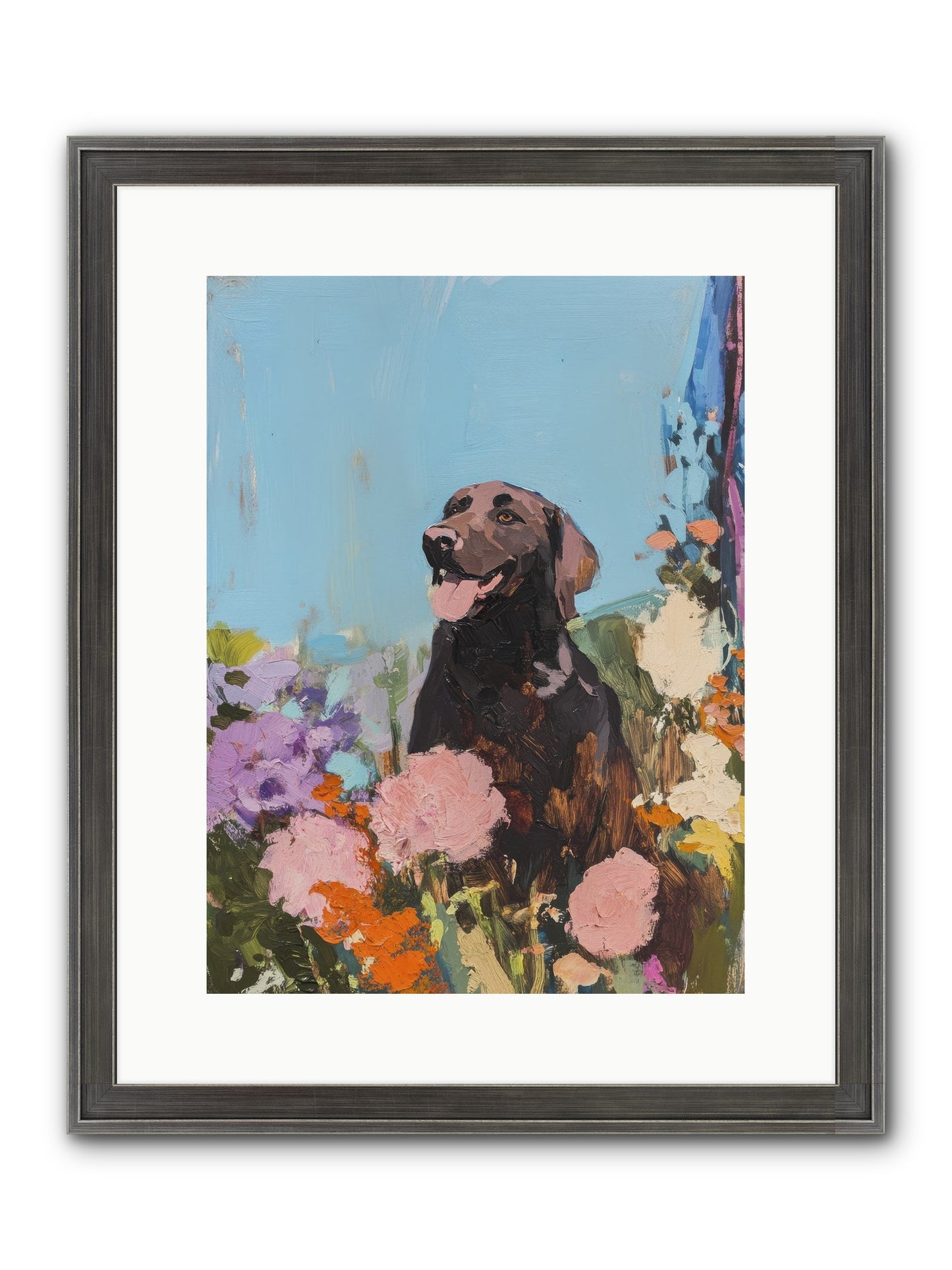 Corduroy Framed Print - Slimwoods Black/Silver 12x16