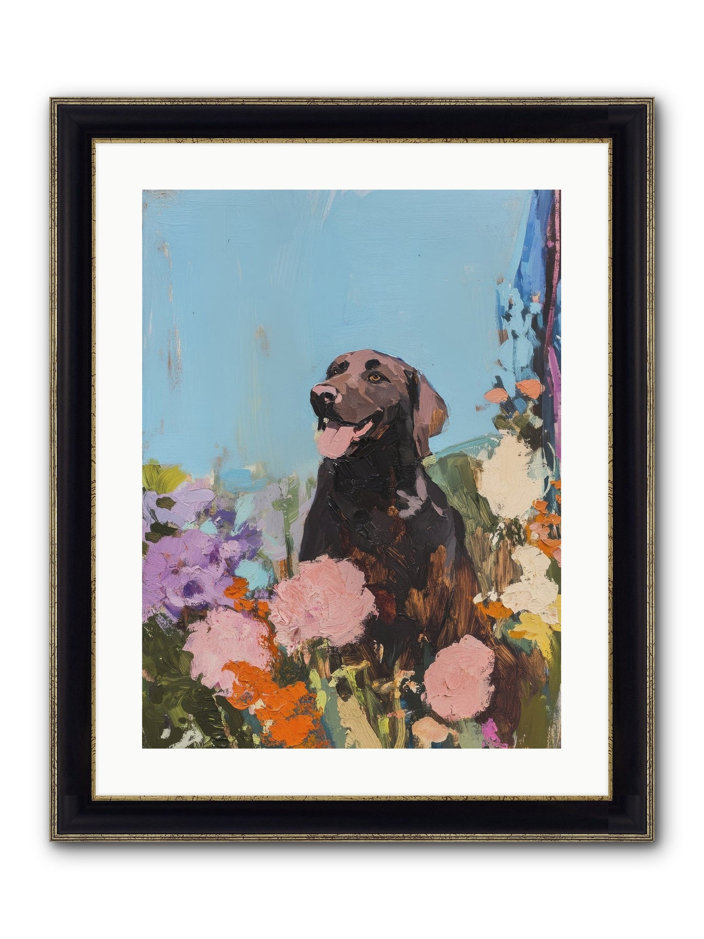 Corduroy Framed Print - Black & Gold 18x24