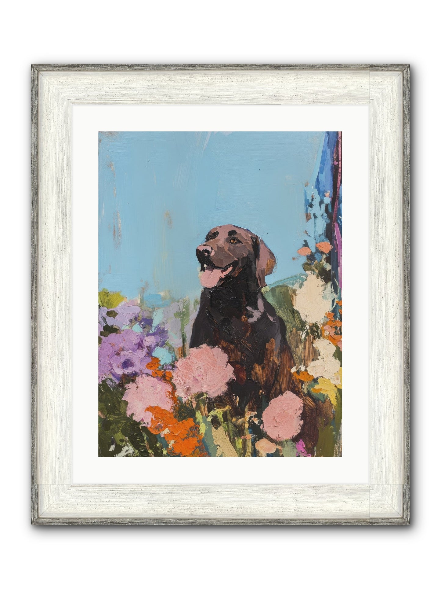 Corduroy Framed Print - Driftwood White 18x24