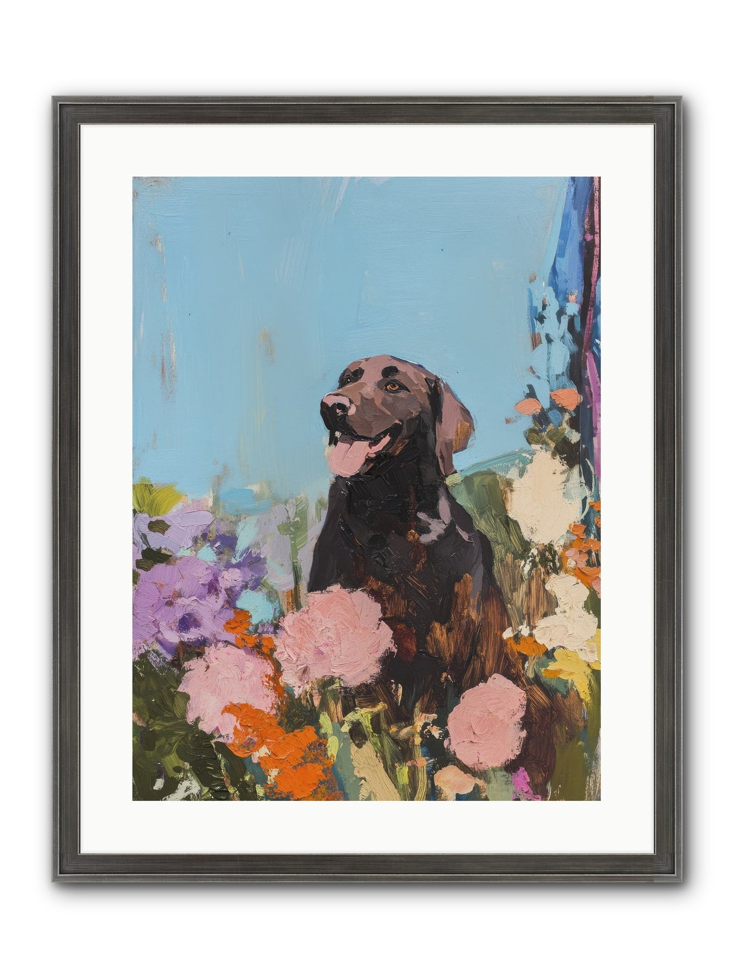 Corduroy Framed Print - Slimwoods Black/Silver 18x24