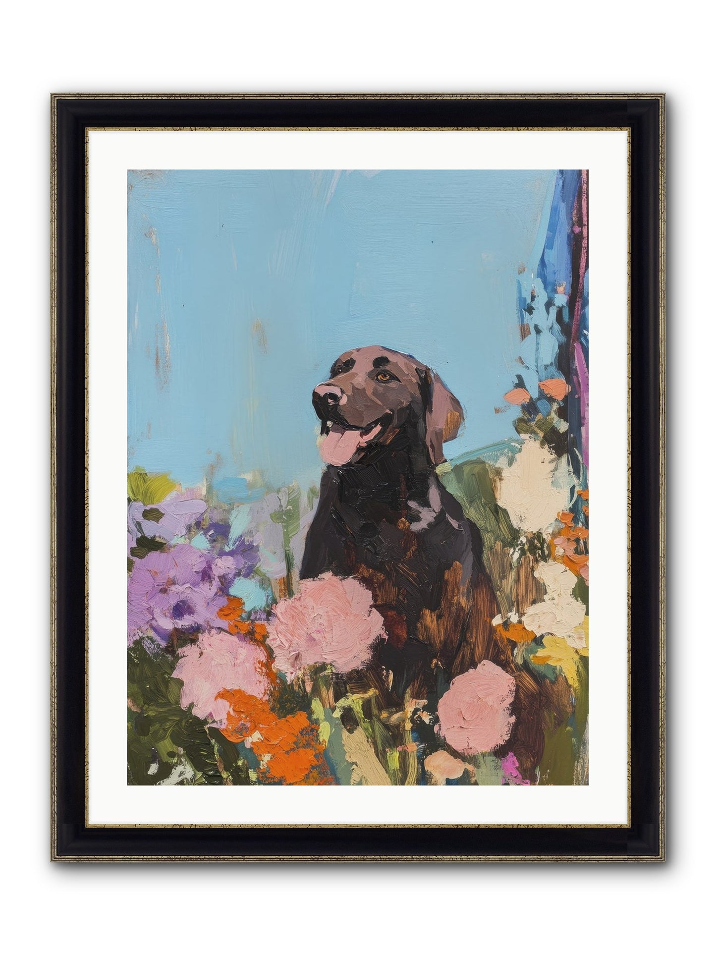 Corduroy Framed Print - Black & Gold 24x32
