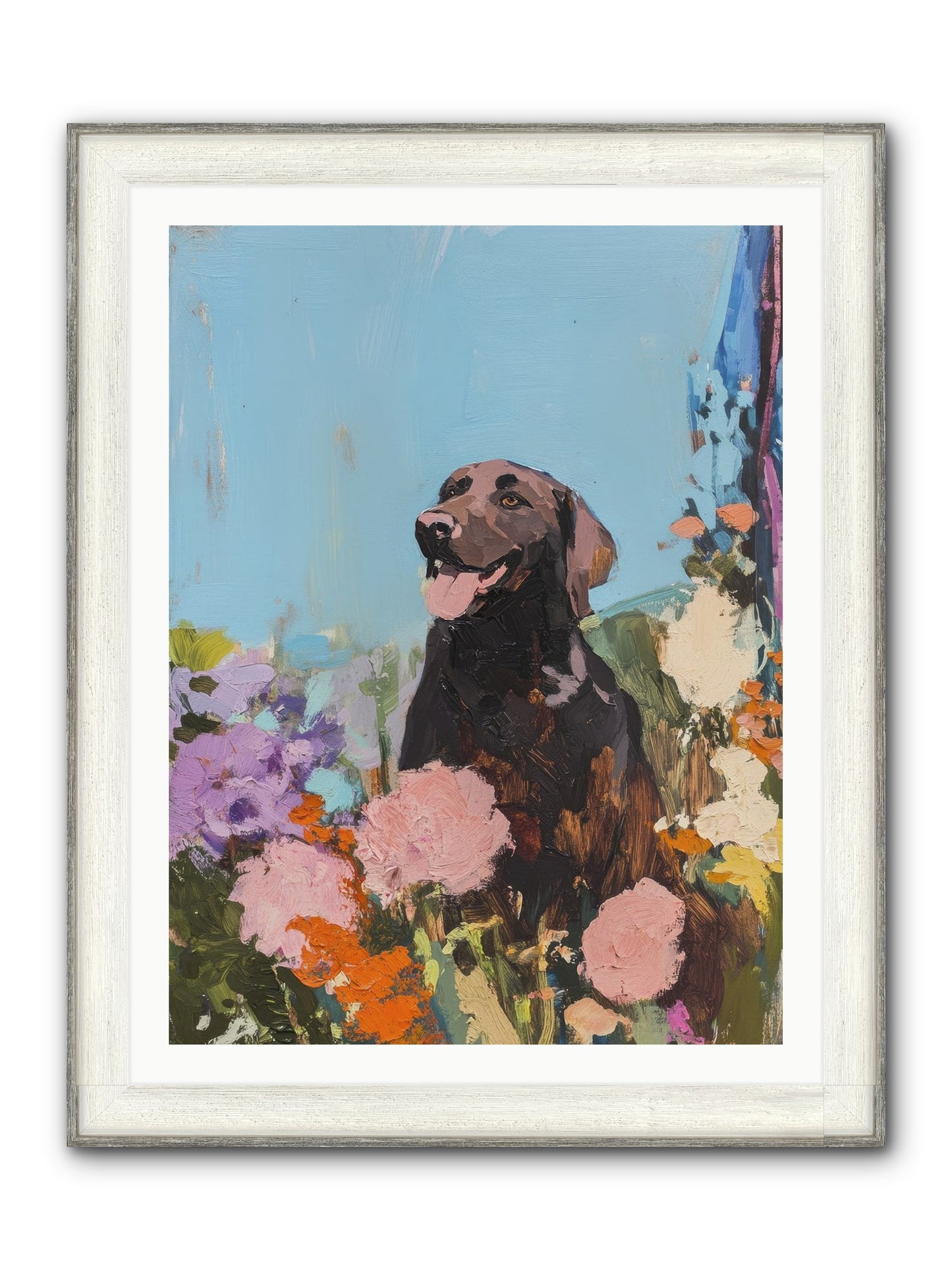 Corduroy Framed Print - Driftwood White 30x40