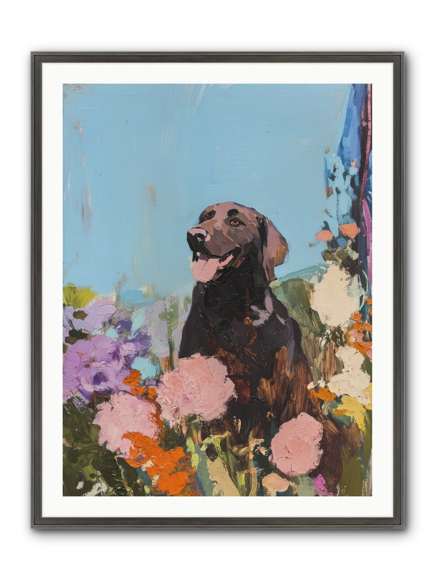 Corduroy Framed Print - Slimwoods Black/Silver 30x40