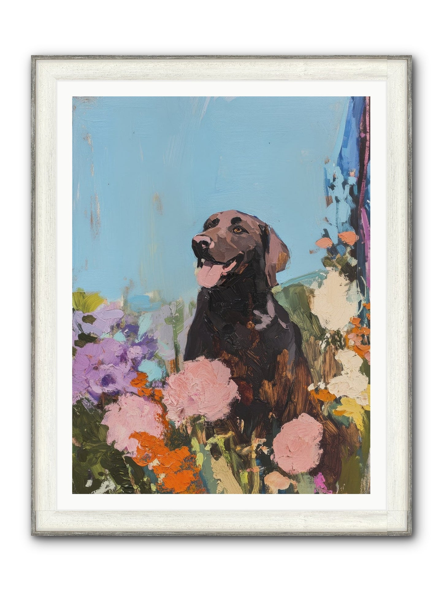 Corduroy Framed Print - Driftwood White 36x48