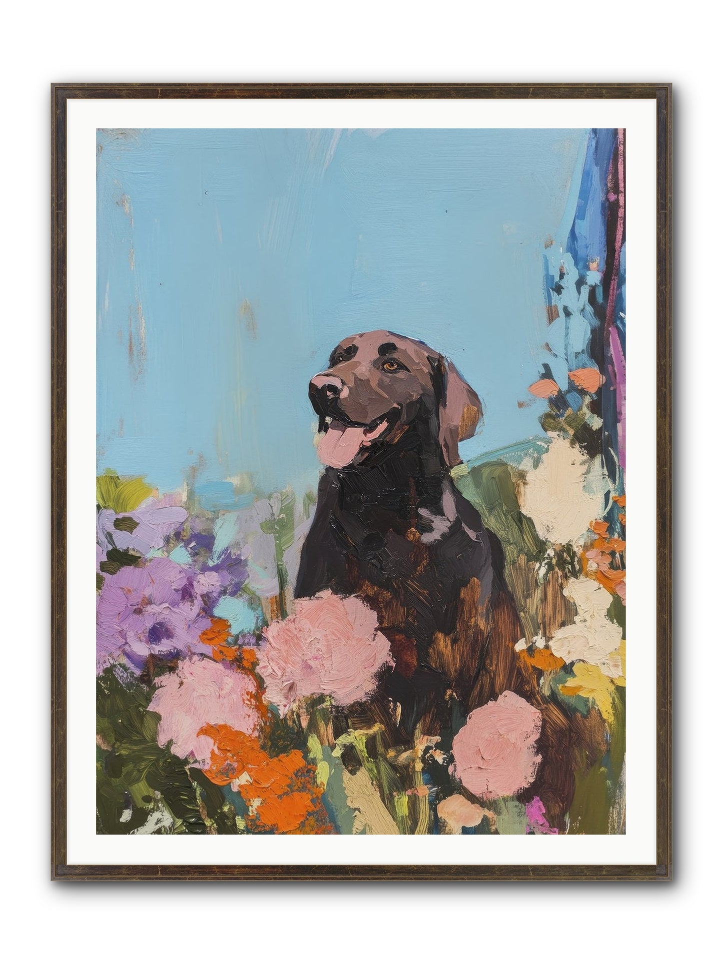 Corduroy Framed Print - Slimwoods Black/Gold 36x48