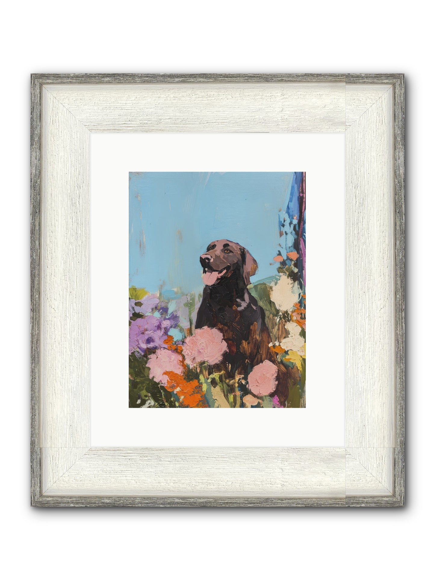 Corduroy Framed Print - Driftwood White 9x12