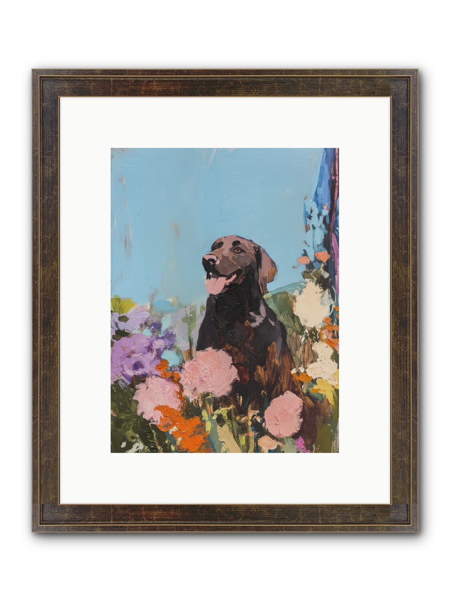 Corduroy Framed Print - Slimwoods Black/Gold 9x12