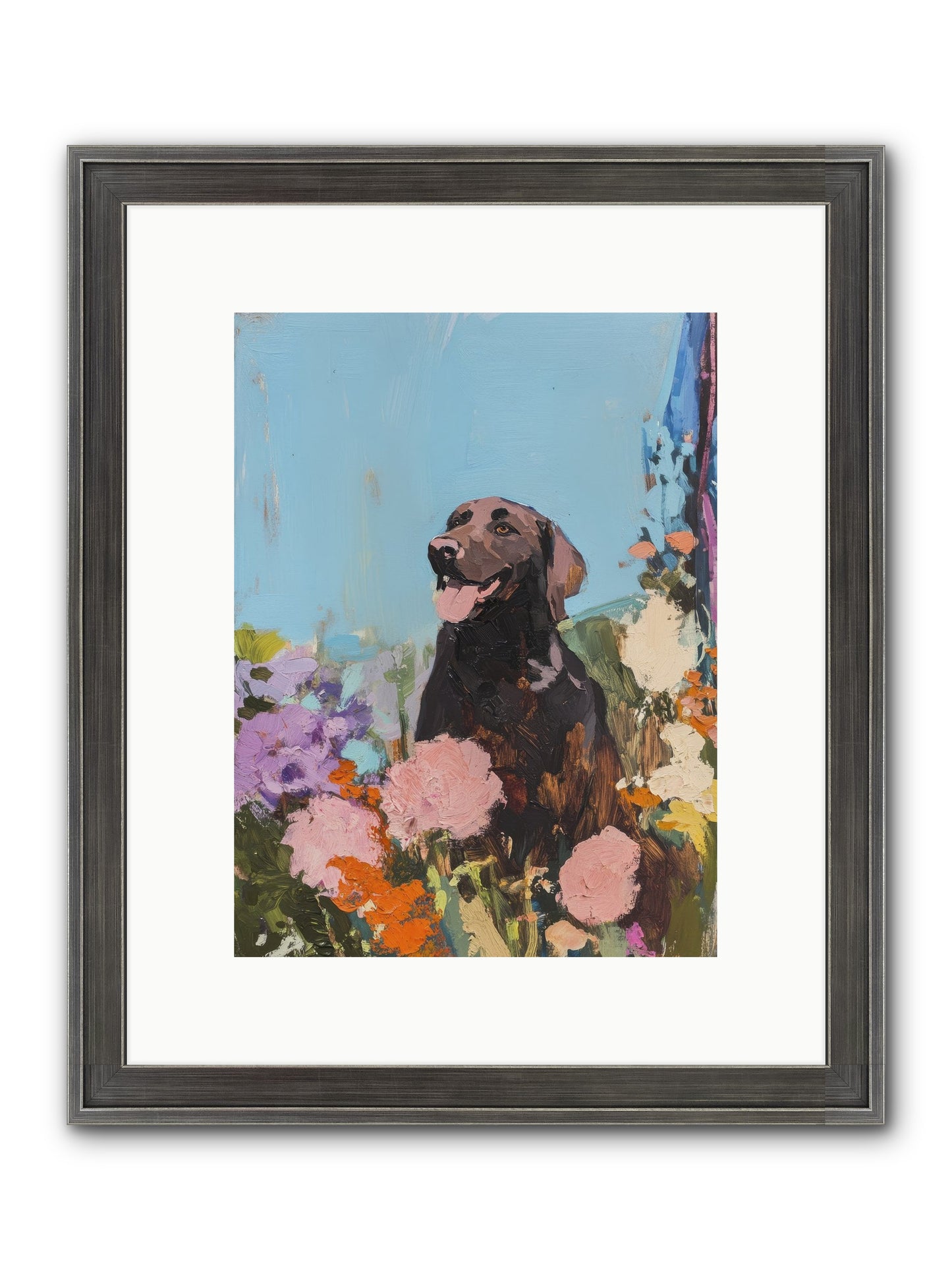 Corduroy Framed Print - Slimwoods Black/Silver 9x12