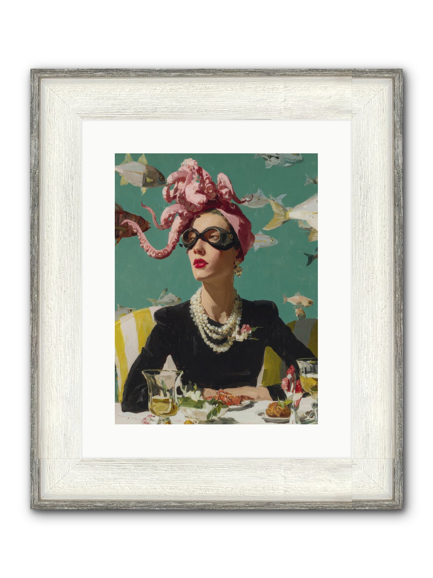 Corsages For The Unannounced Framed Print - Driftwood White 12x16