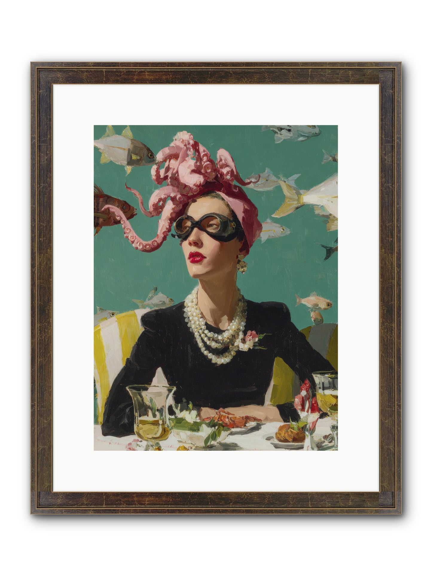 Corsages For The Unannounced Framed Print - Slimwoods Black/Gold 12x16
