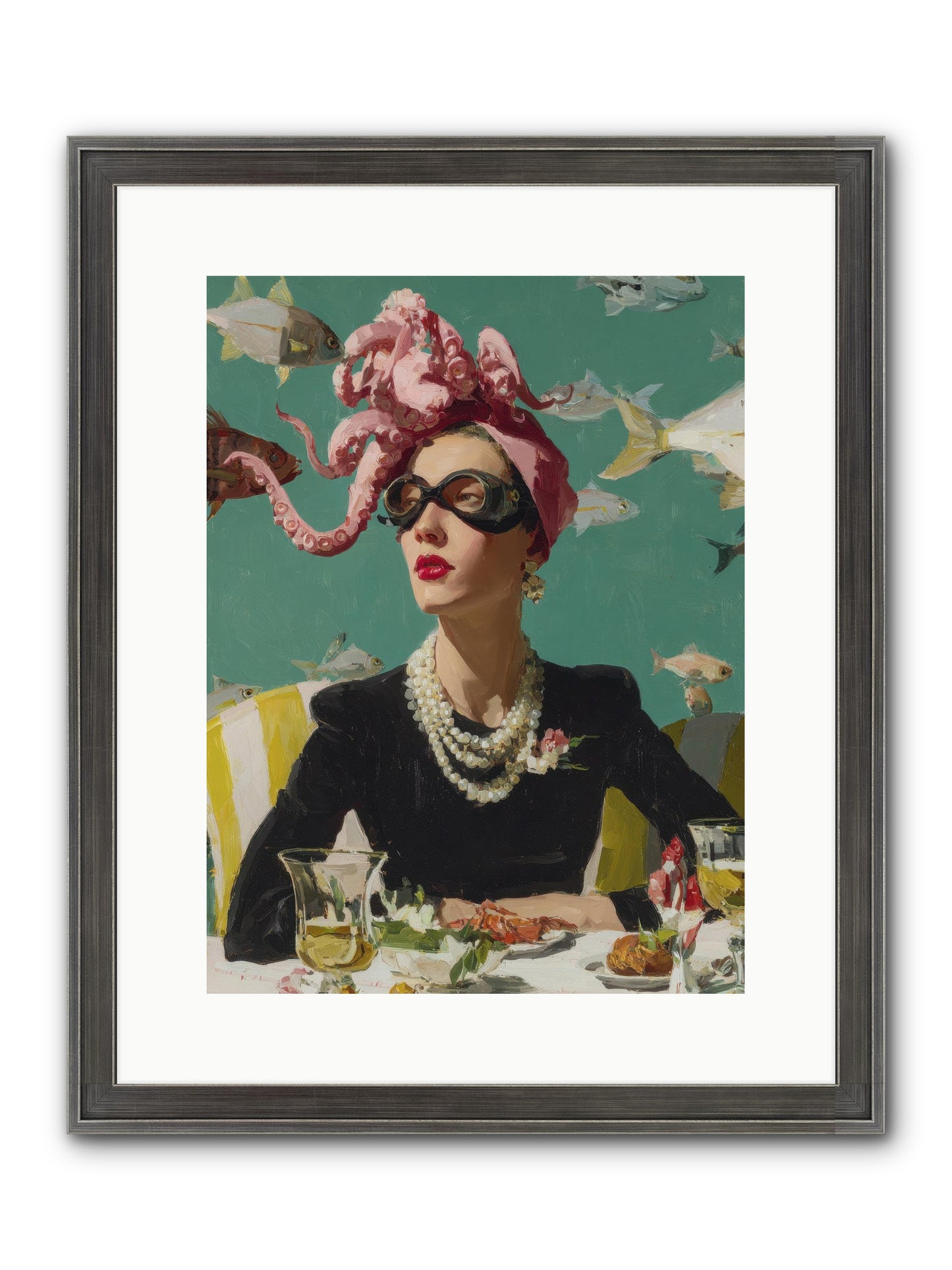 Corsages For The Unannounced Framed Print - Slimwoods Black/Silver 12x16