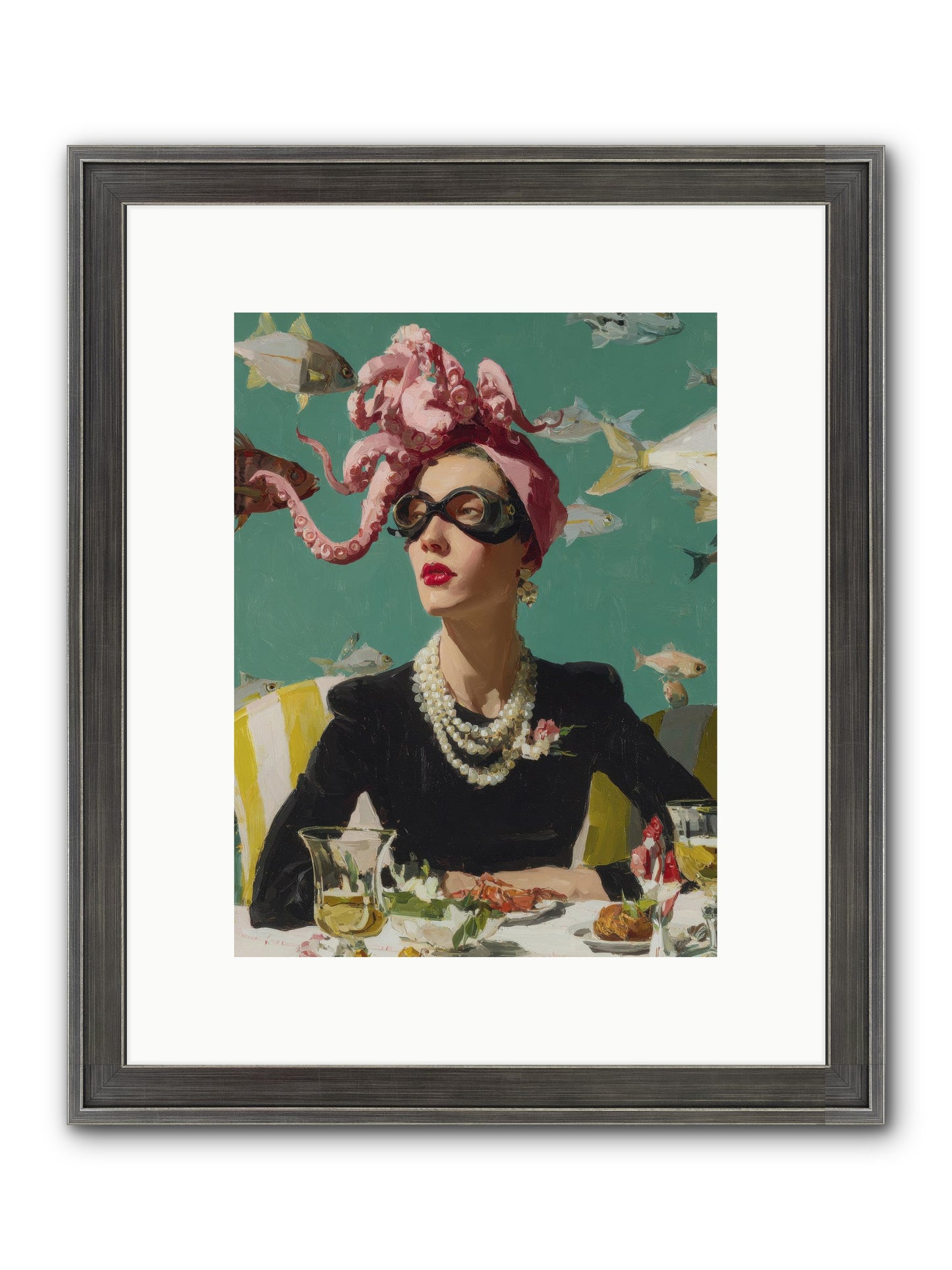 Corsages For The Unannounced Framed Print - Slimwoods Black/Silver 9x12