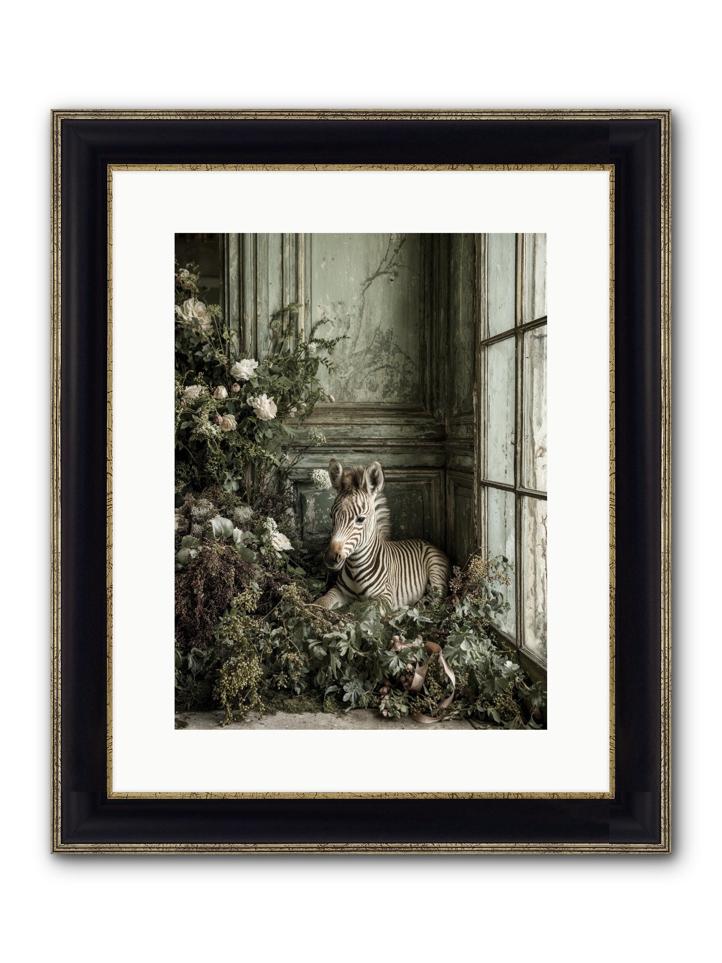 Cosette Framed Print - Black & Gold 12x16