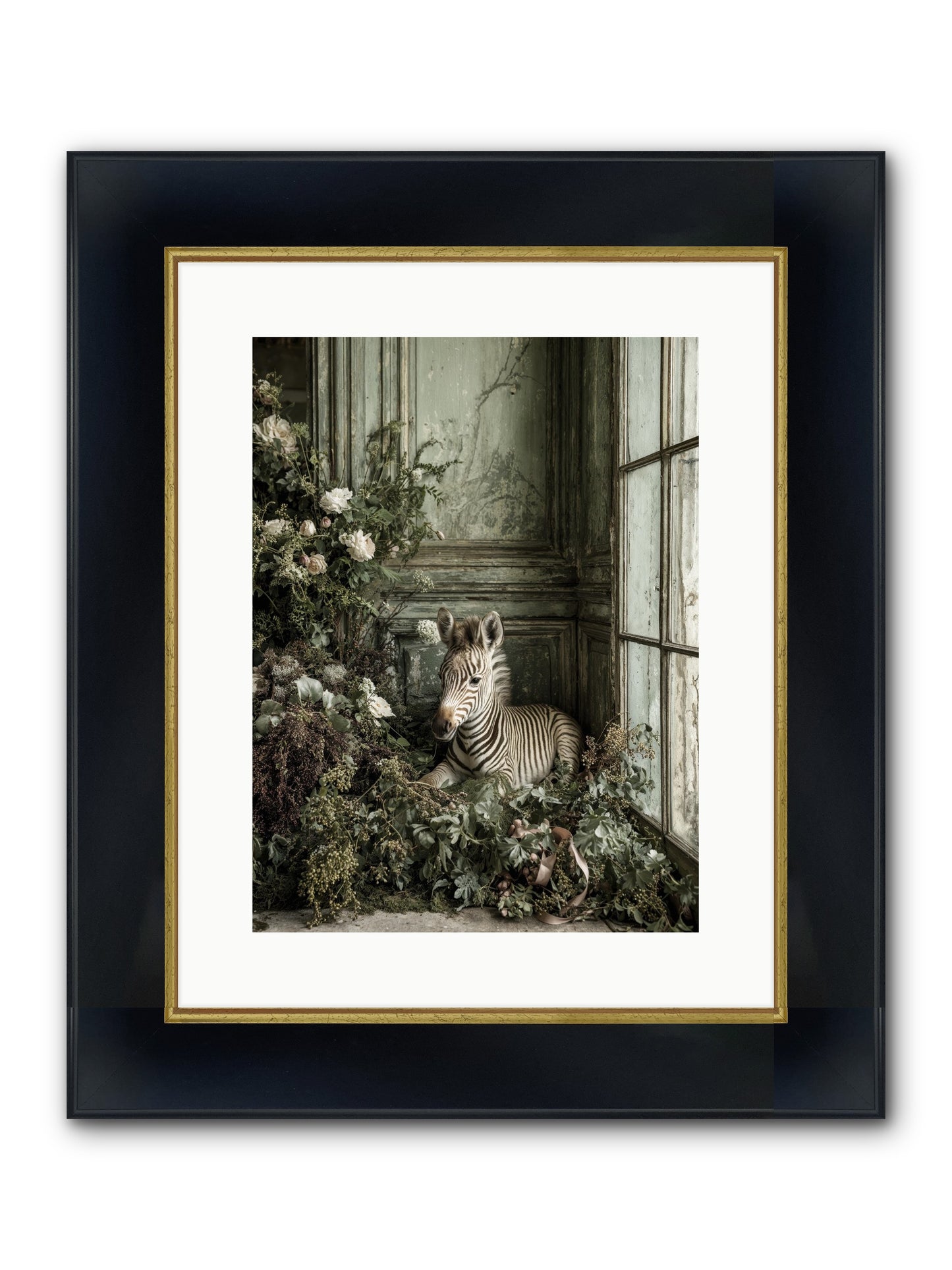 Cosette Framed Print - Wide Black w/Gold 12x16