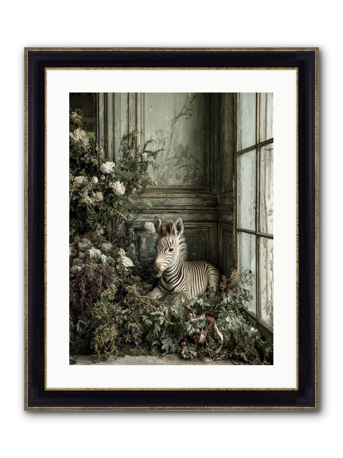 Cosette Framed Print - Black & Gold 18x24