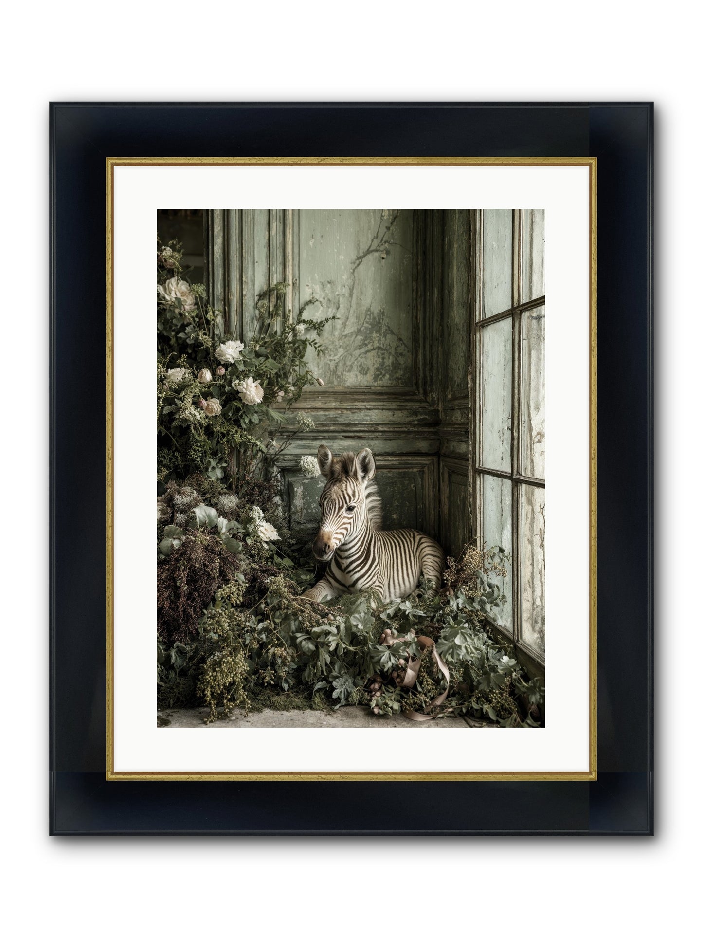 Cosette Framed Print - Wide Black w/Gold 18x24