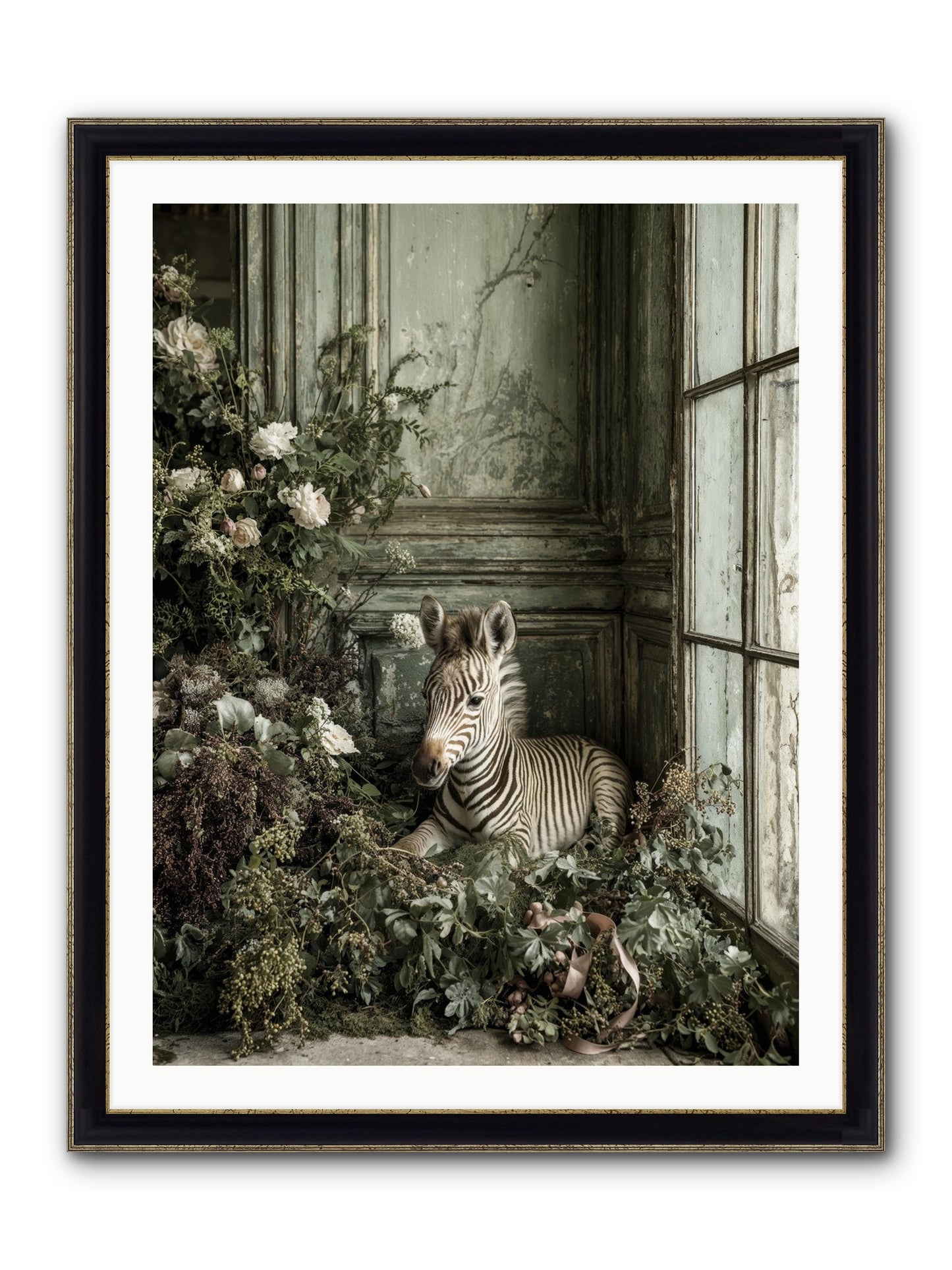 Cosette Framed Print - Black & Gold 30x40