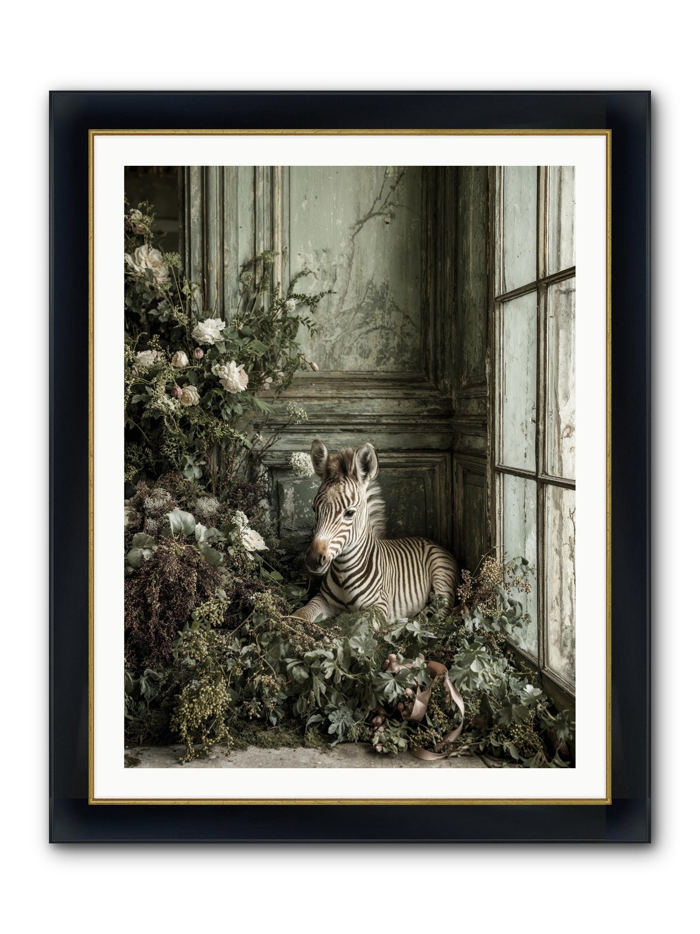 Cosette Framed Print - Wide Black w/Gold 30x40