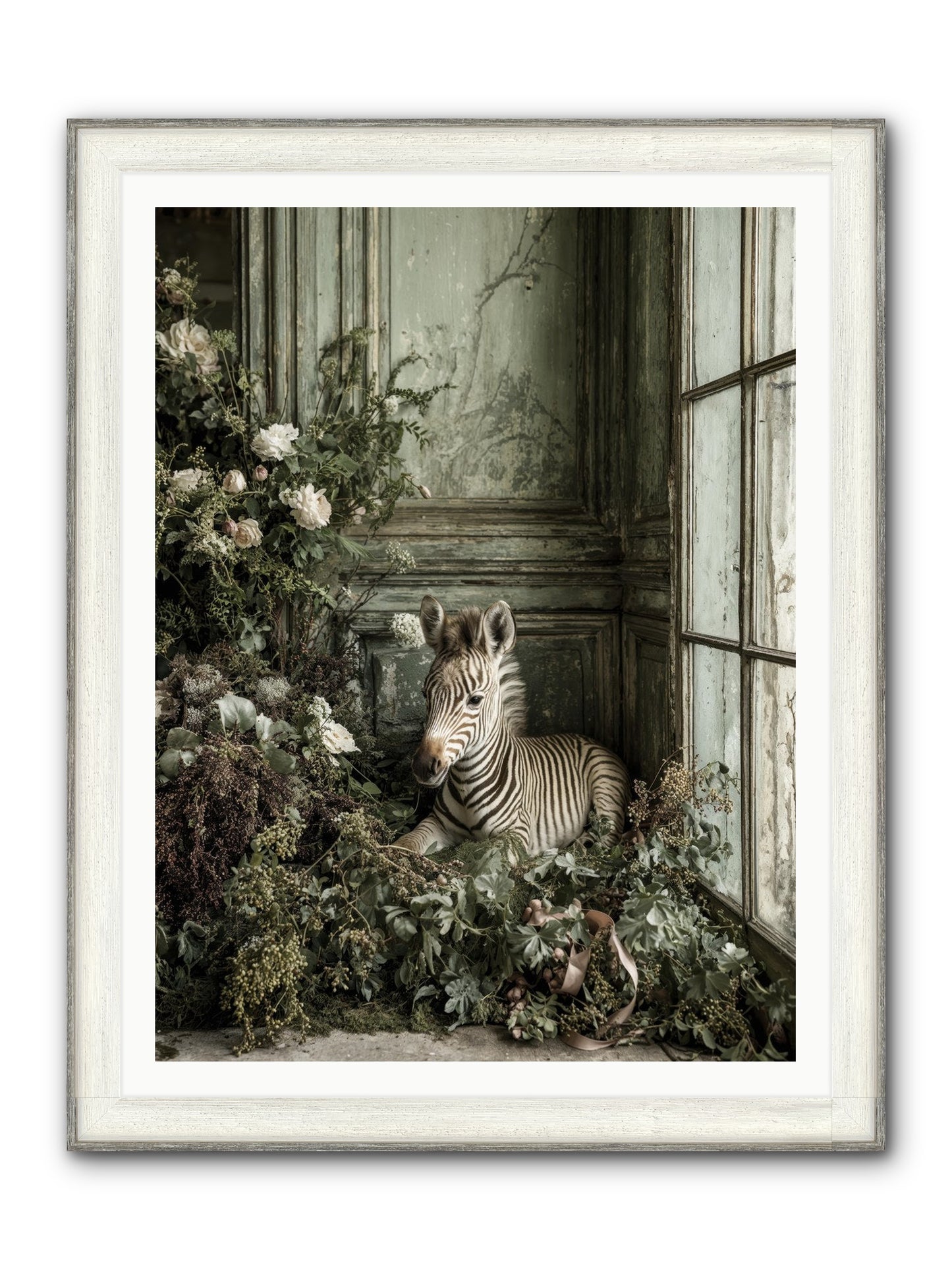 Cosette Framed Print - Driftwood White 36x48