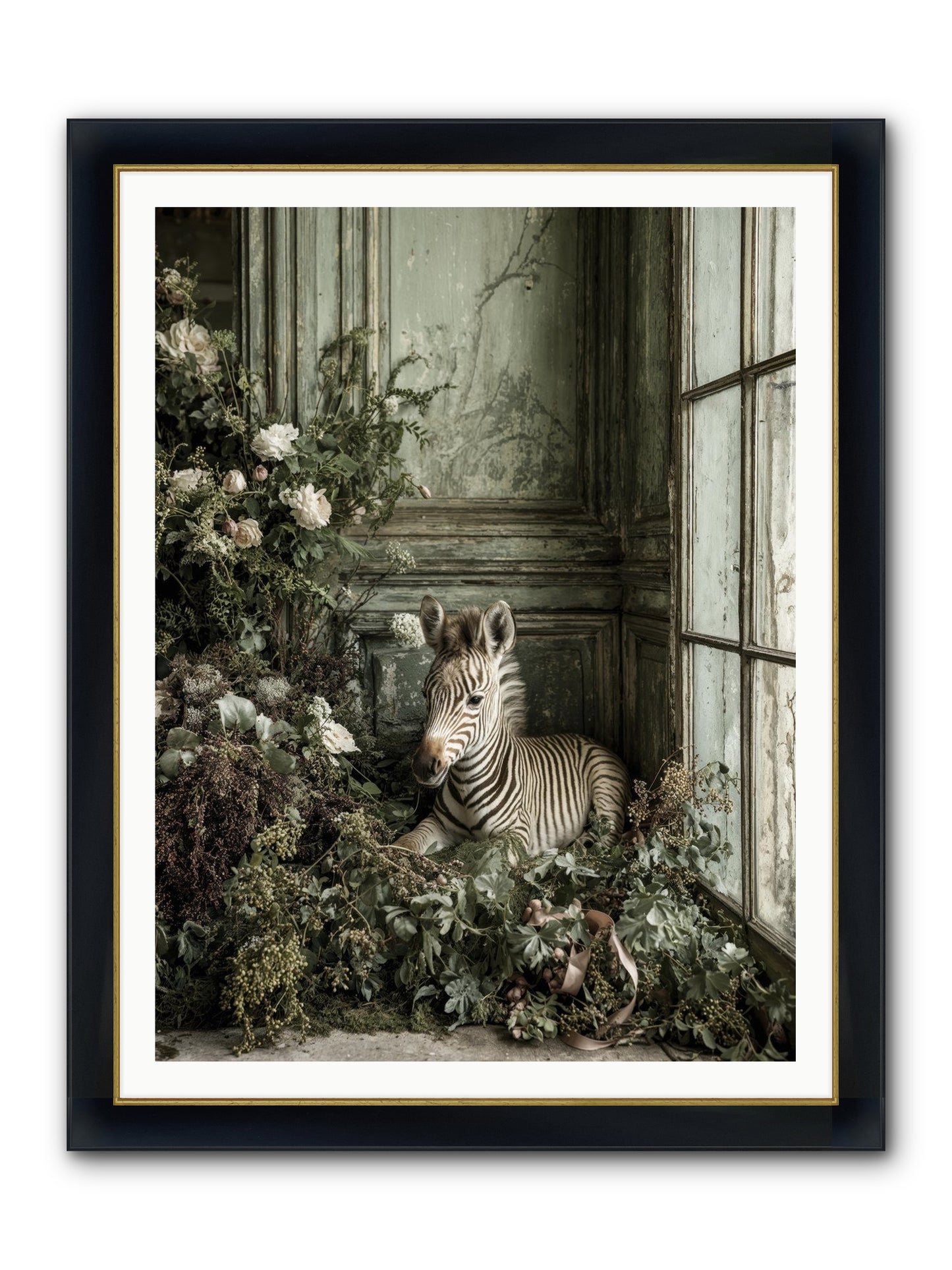 Cosette Framed Print - Wide Black w/Gold 36x48