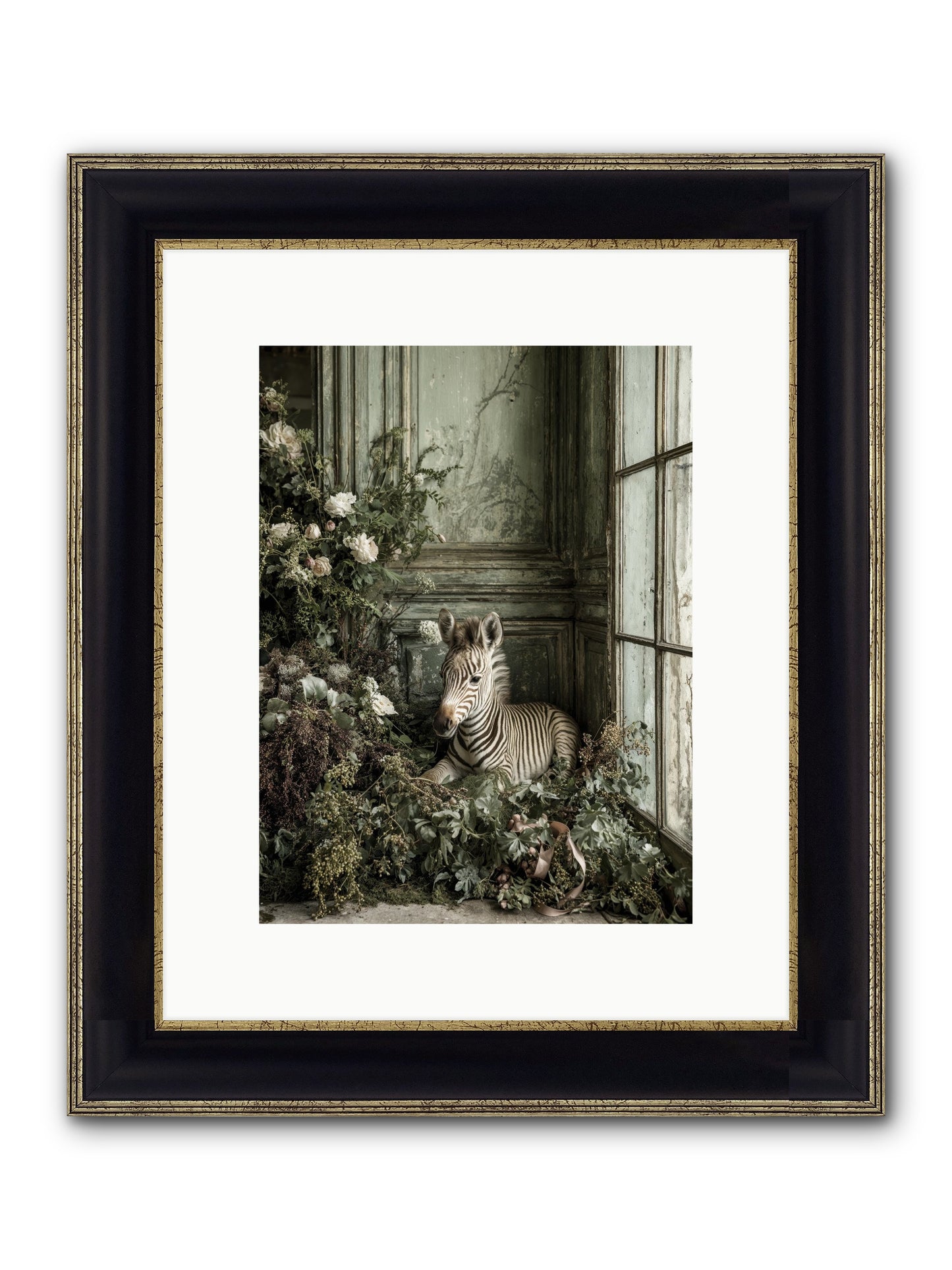 Cosette Framed Print - Black & Gold 9x12