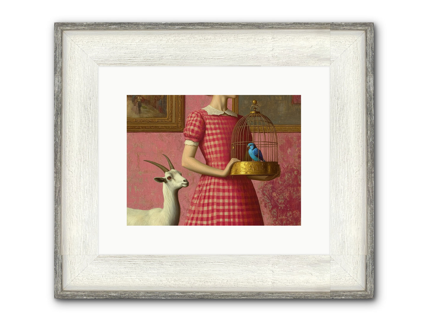 Cottage Companions Framed Print - Driftwood White 12x9