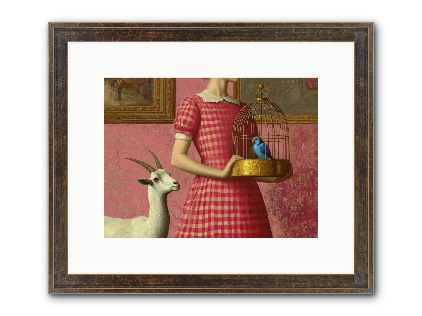 Cottage Companions Framed Print - Slimwoods Black/Gold 12x9
