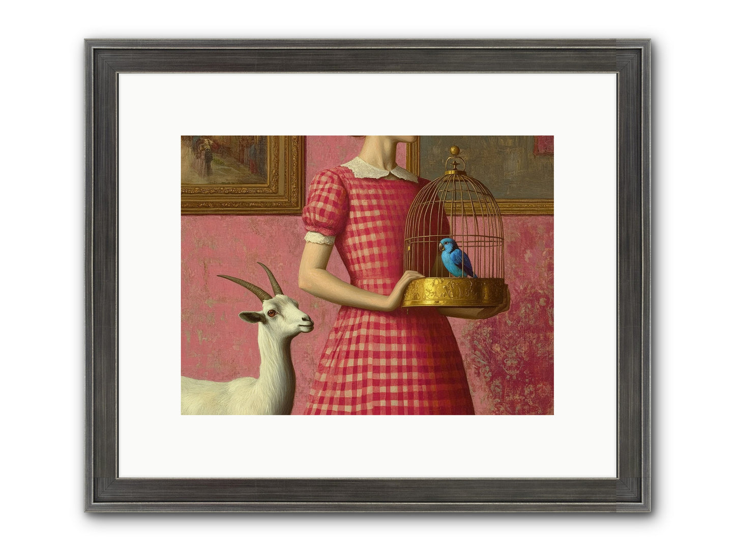 Cottage Companions Framed Print - Slimwoods Black/Silver 12x9