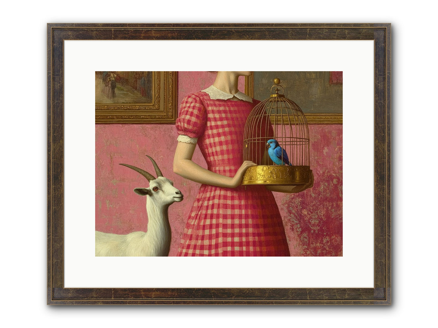 Cottage Companions Framed Print - Slimwoods Black/Gold 16x12