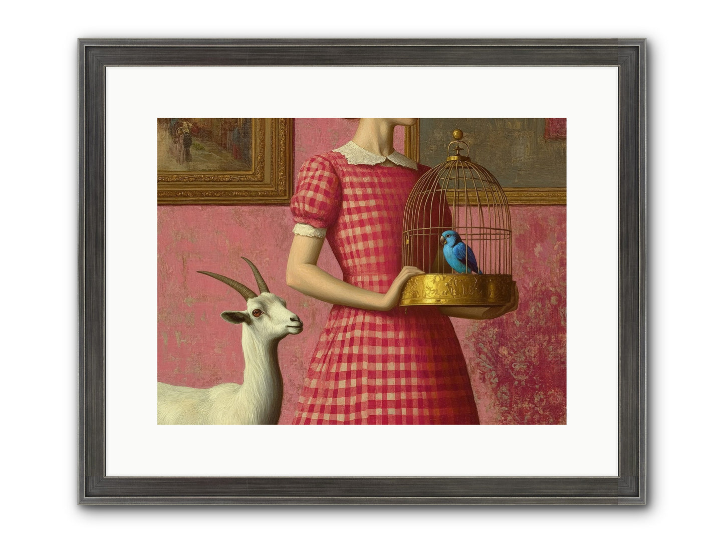 Cottage Companions Framed Print - Slimwoods Black/Silver 16x12
