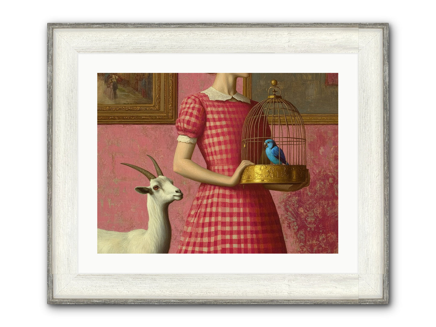 Cottage Companions Framed Print - Driftwood White 24x18