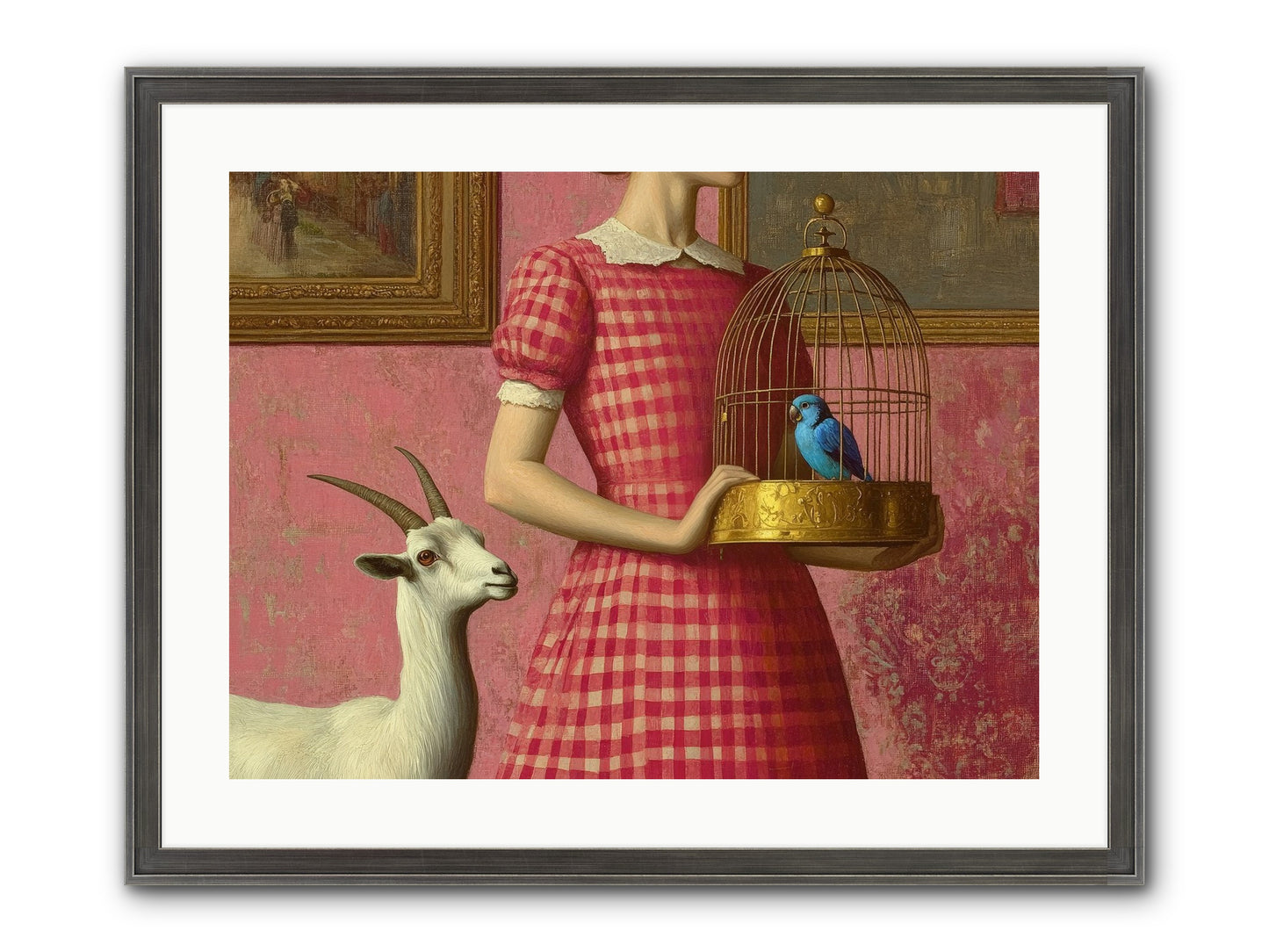 Cottage Companions Framed Print - Slimwoods Black/Silver 24x18