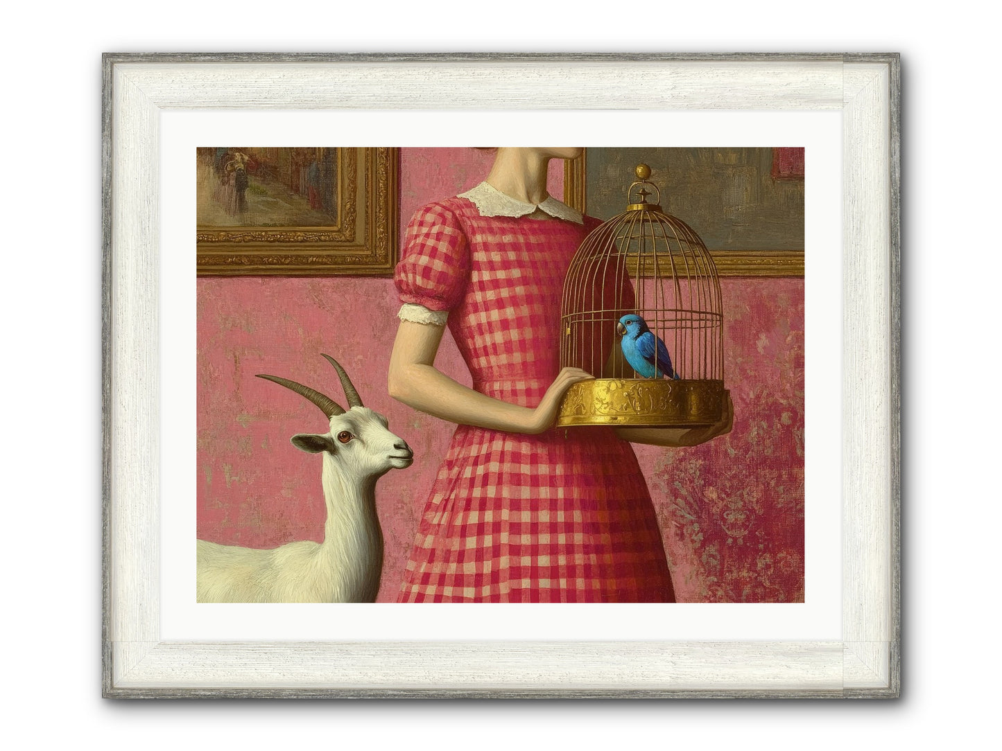 Cottage Companions Framed Print - Driftwood White 32x24