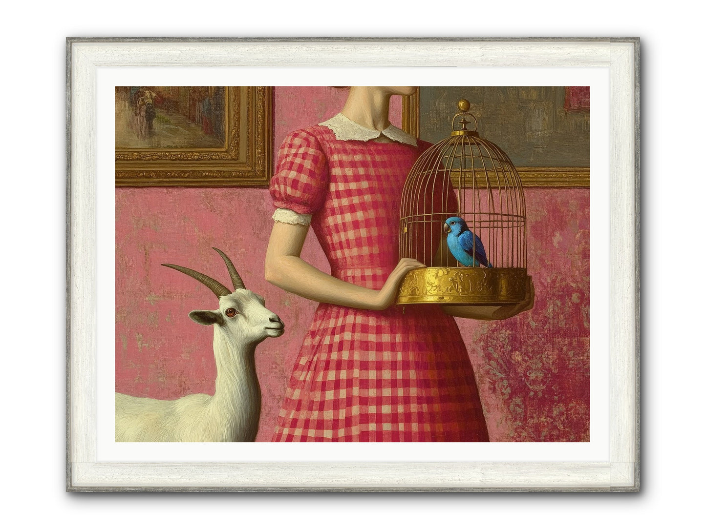 Cottage Companions Framed Print - Driftwood White 48x36