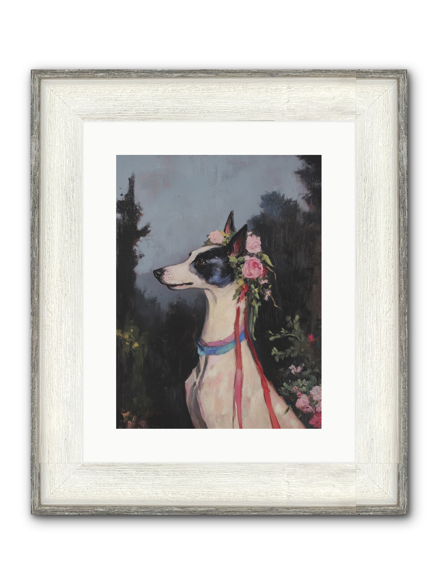 Cottage Garden Charm Framed Print - Driftwood White 12x16