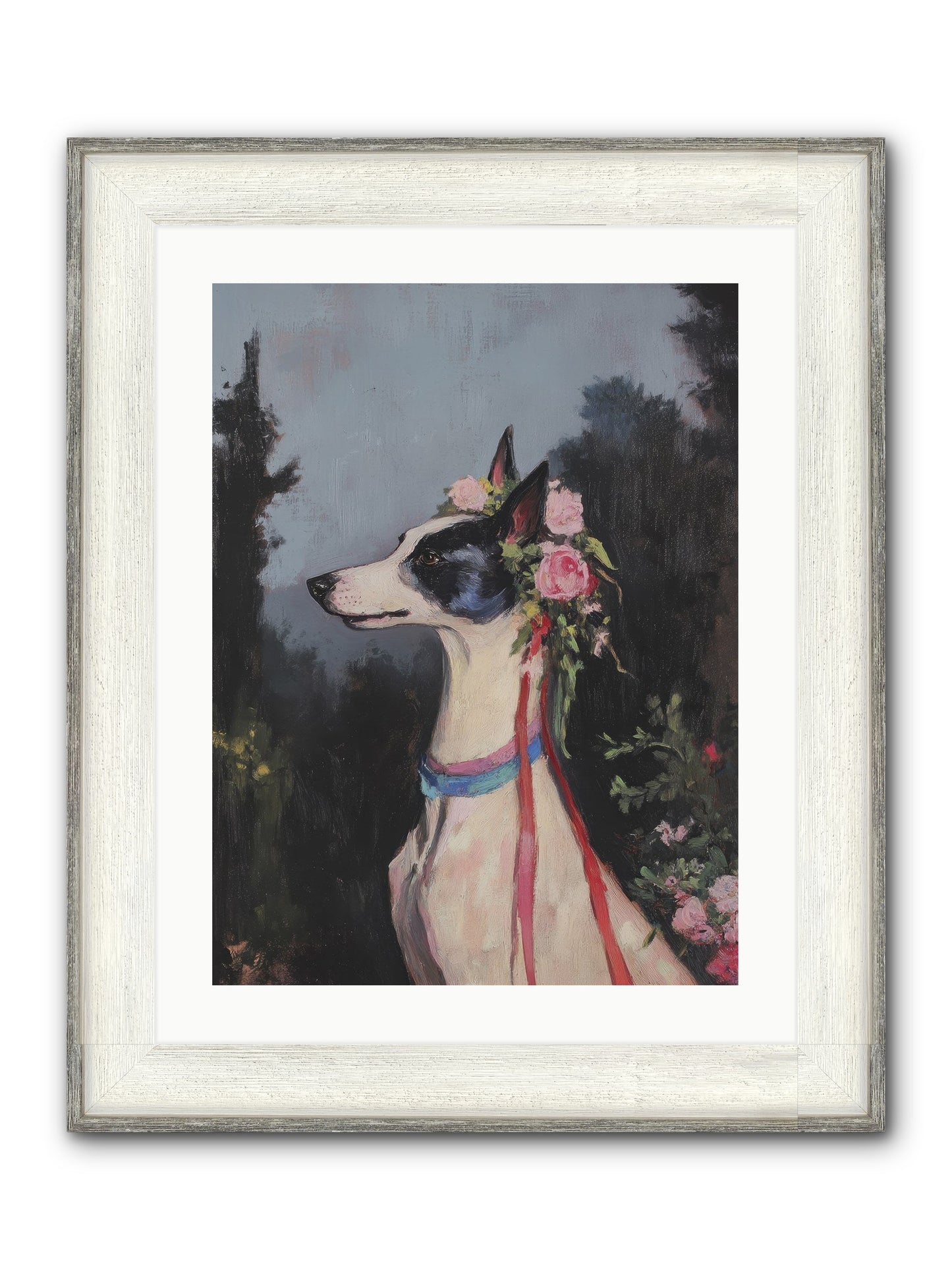 Cottage Garden Charm Framed Print - Driftwood White 18x24
