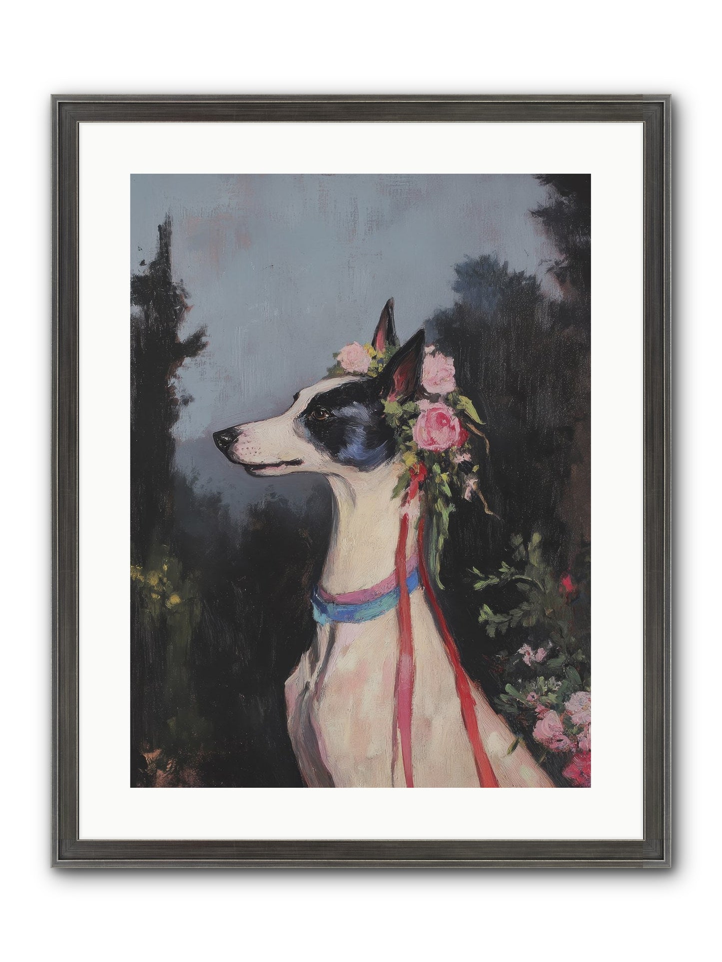 Cottage Garden Charm Framed Print - Slimwoods Black/Silver 18x24