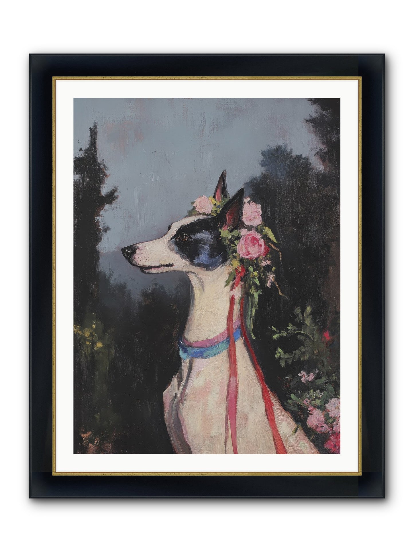 Cottage Garden Charm Framed Print - Wide Black w/Gold 30x40